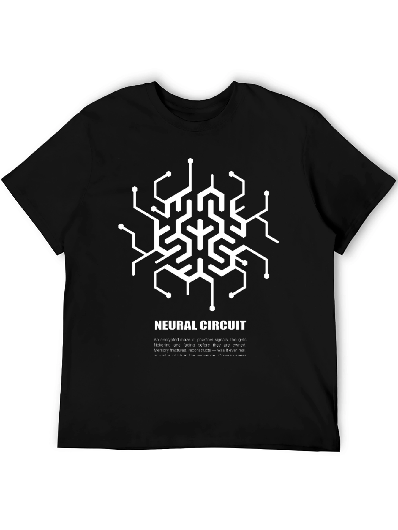 Neural Circuit Graphic T-Shirt - Black