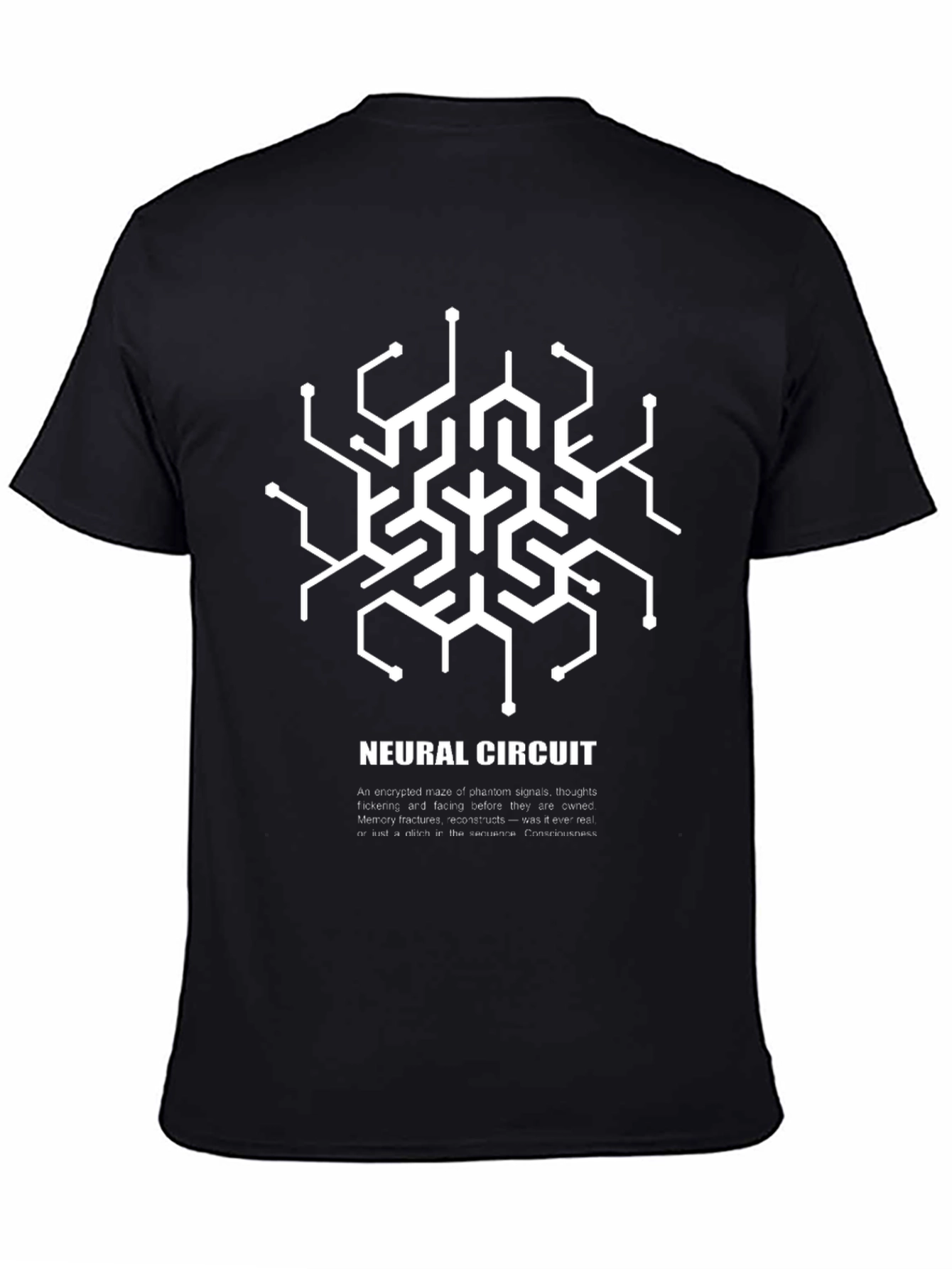 Neural Circuit Graphic T-Shirt - Black