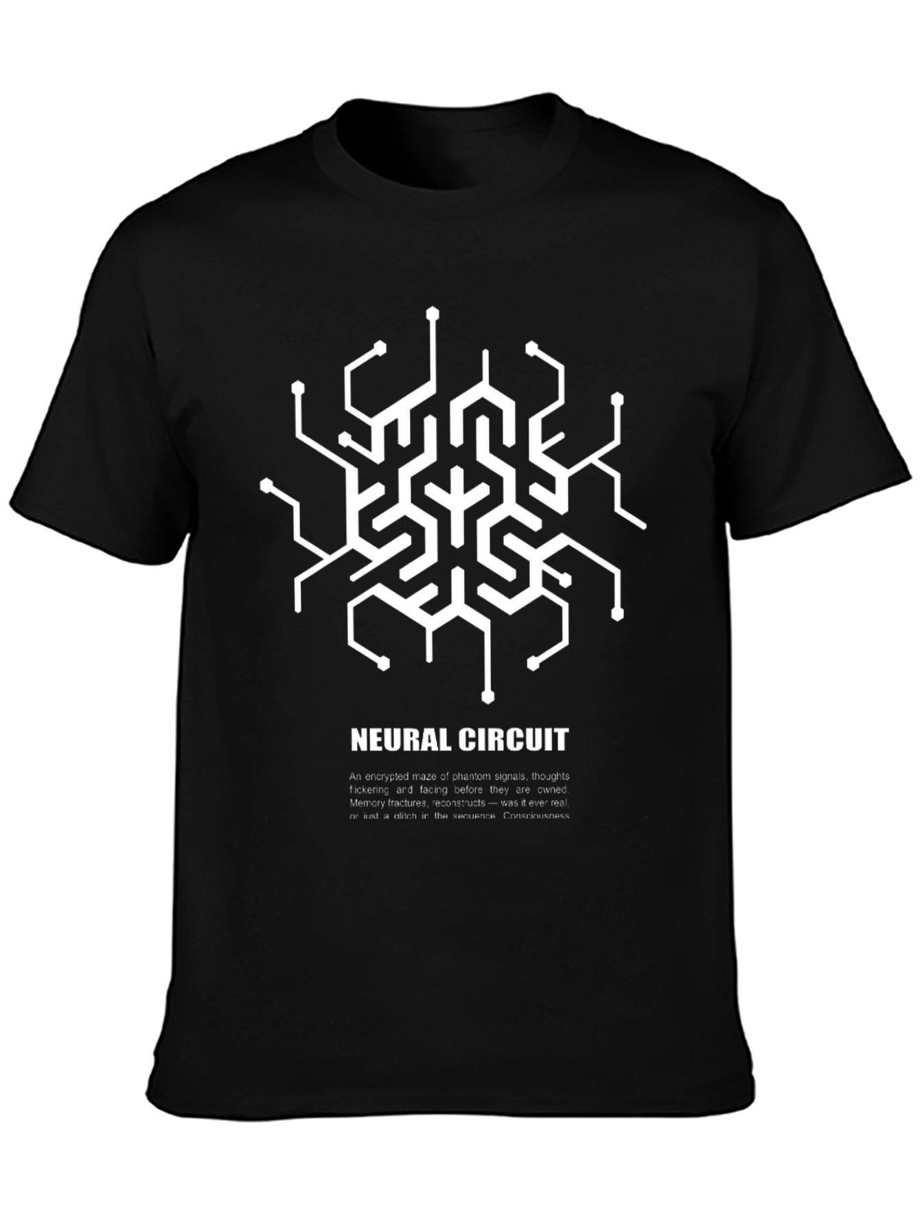 Neural Circuit Graphic T-Shirt - Black