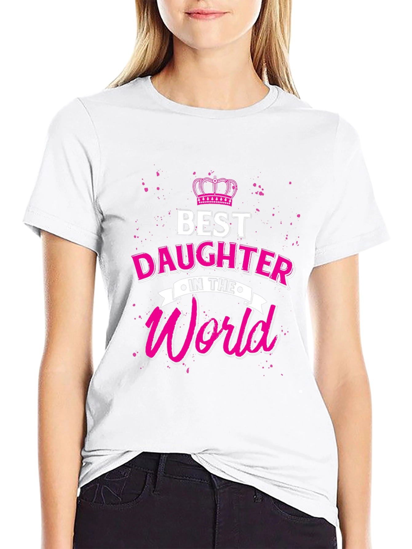 Best Daughter in the World Black T-Shirt