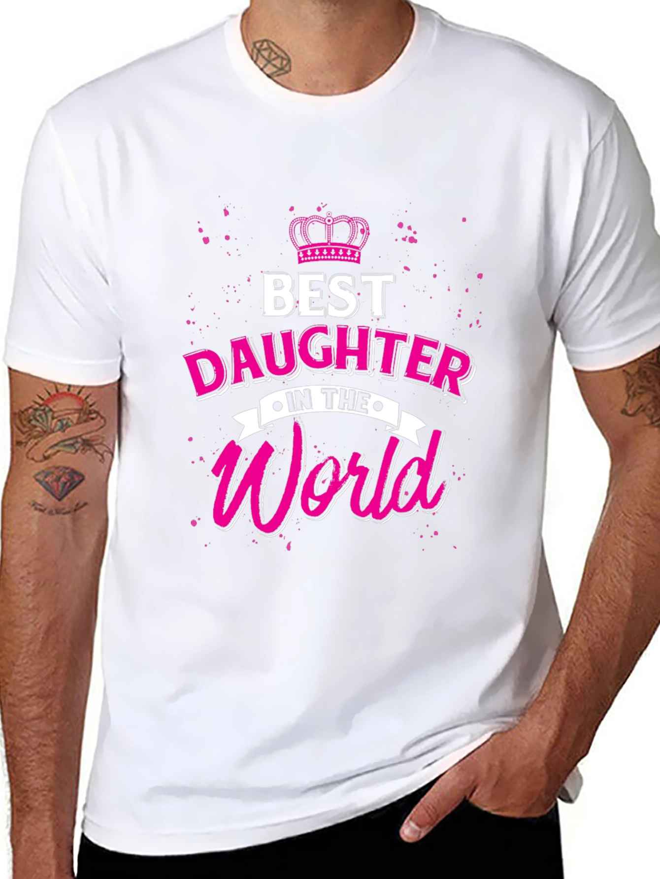 Best Daughter in the World Black T-Shirt