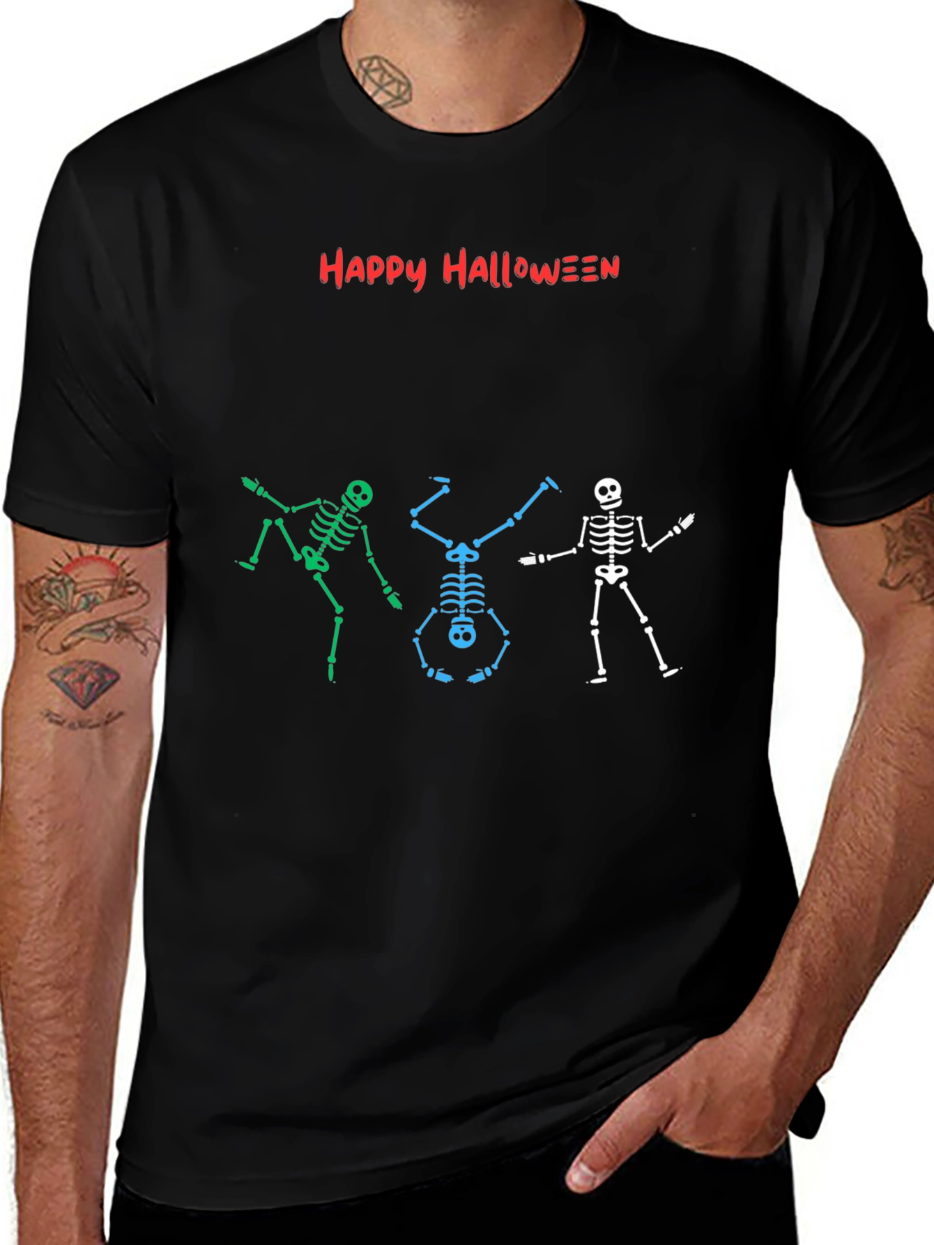 Happy Halloween Skeleton Dance Graphic Tee