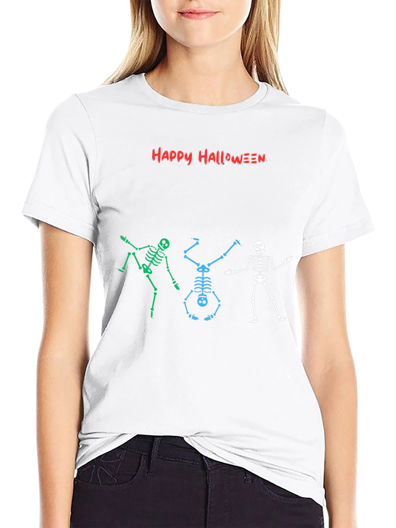 Happy Halloween Skeleton Dance Graphic Tee