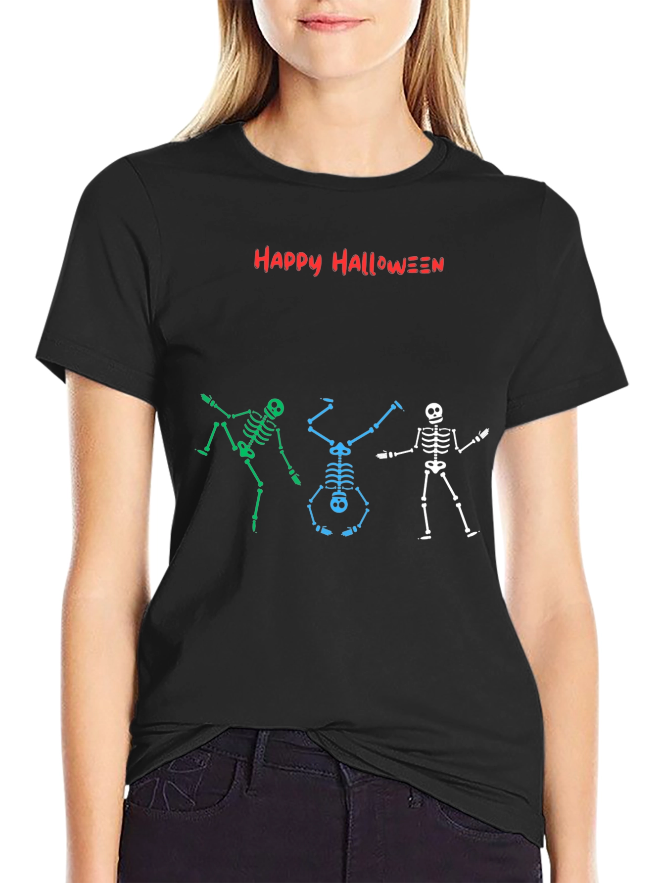 Happy Halloween Skeleton Dance Graphic Tee