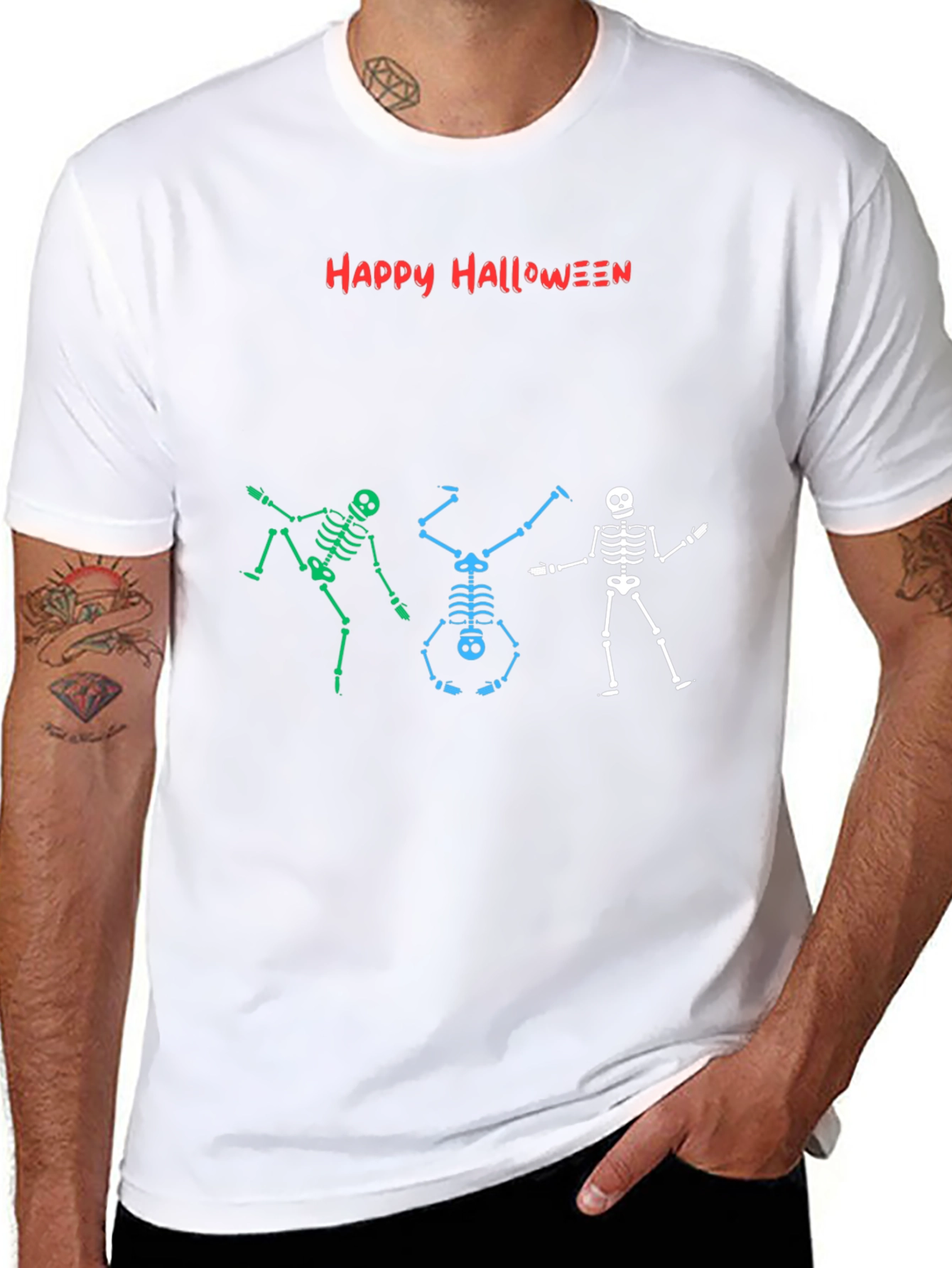 Happy Halloween Skeleton Dance Graphic Tee