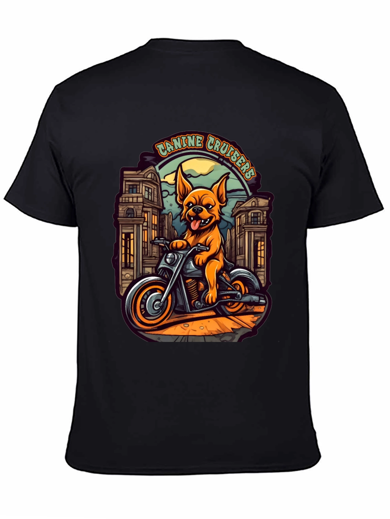 Canine Cruisers Black Graphic T-Shirt