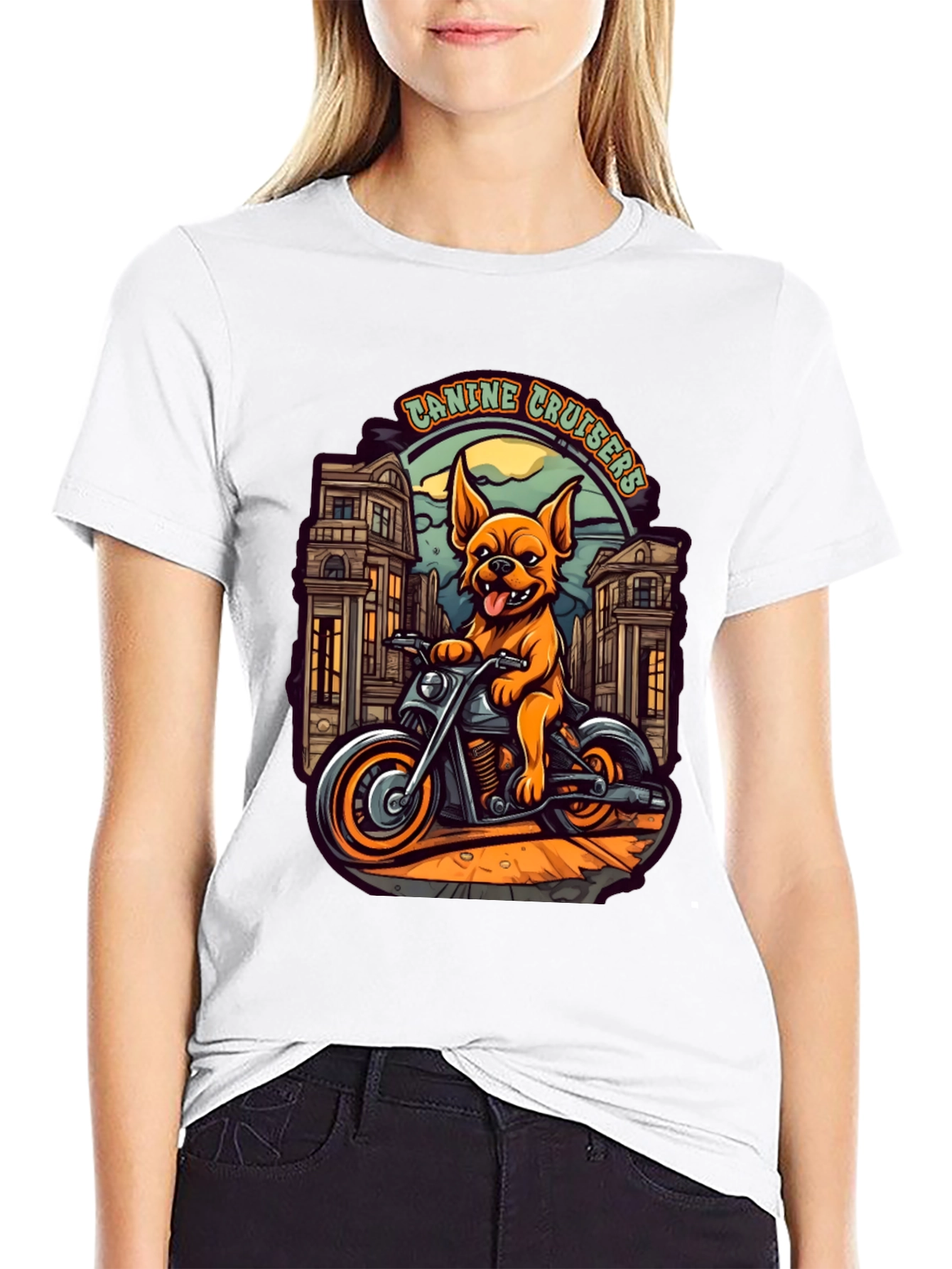 Canine Cruisers Black Graphic T-Shirt