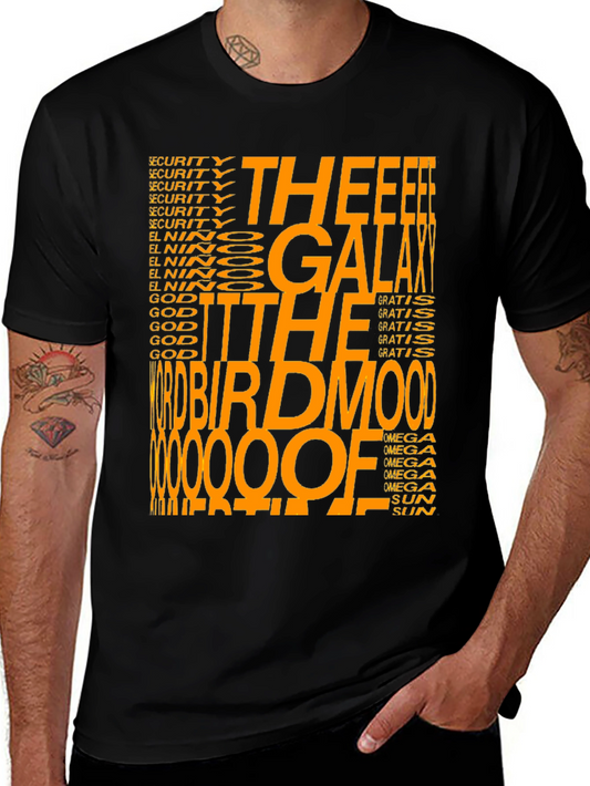 Galaxy Birdmood Graphic Tee - Unisex Black T-Shirt