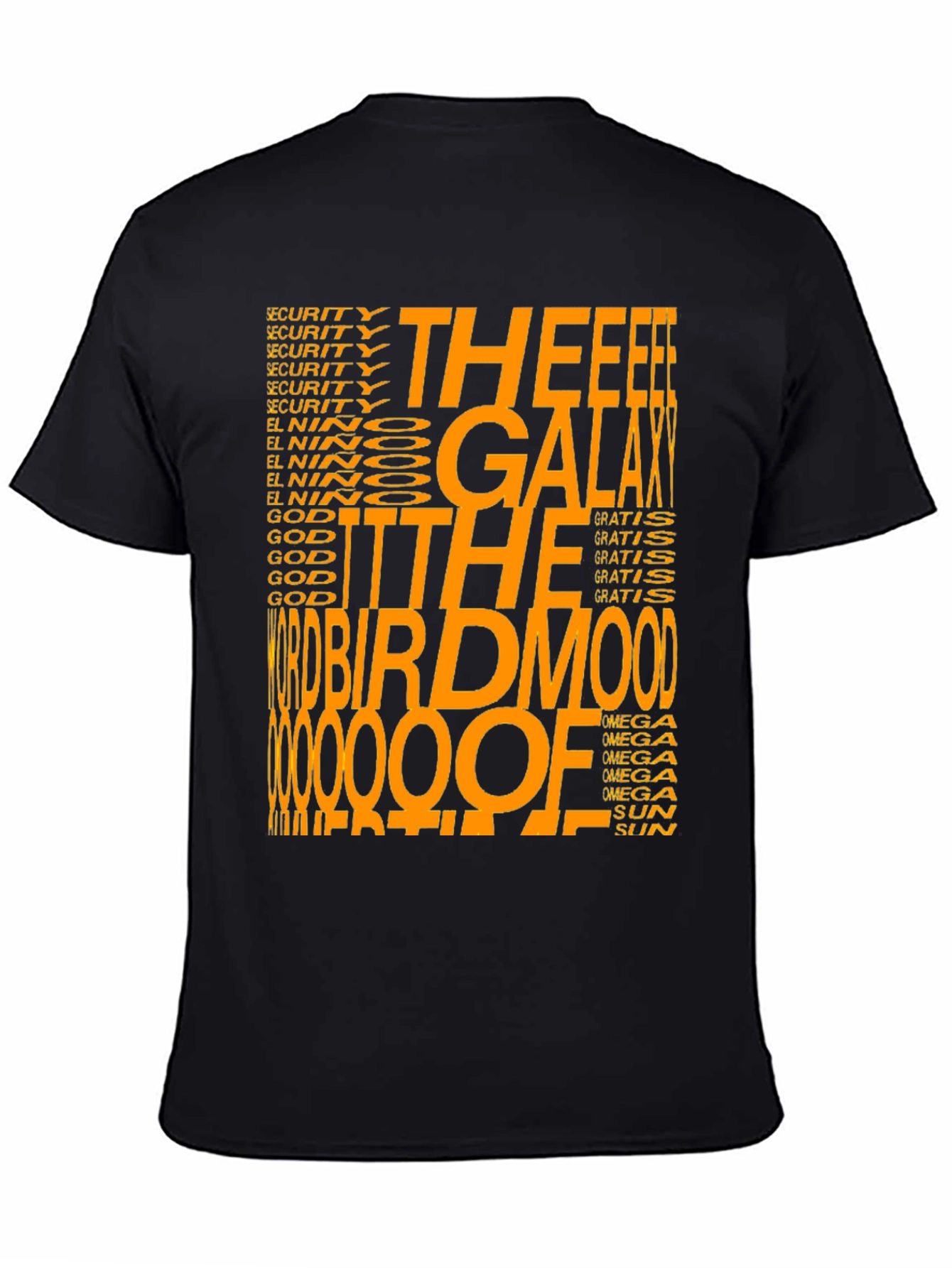 Galaxy Birdmood Graphic Tee - Unisex Black T-Shirt