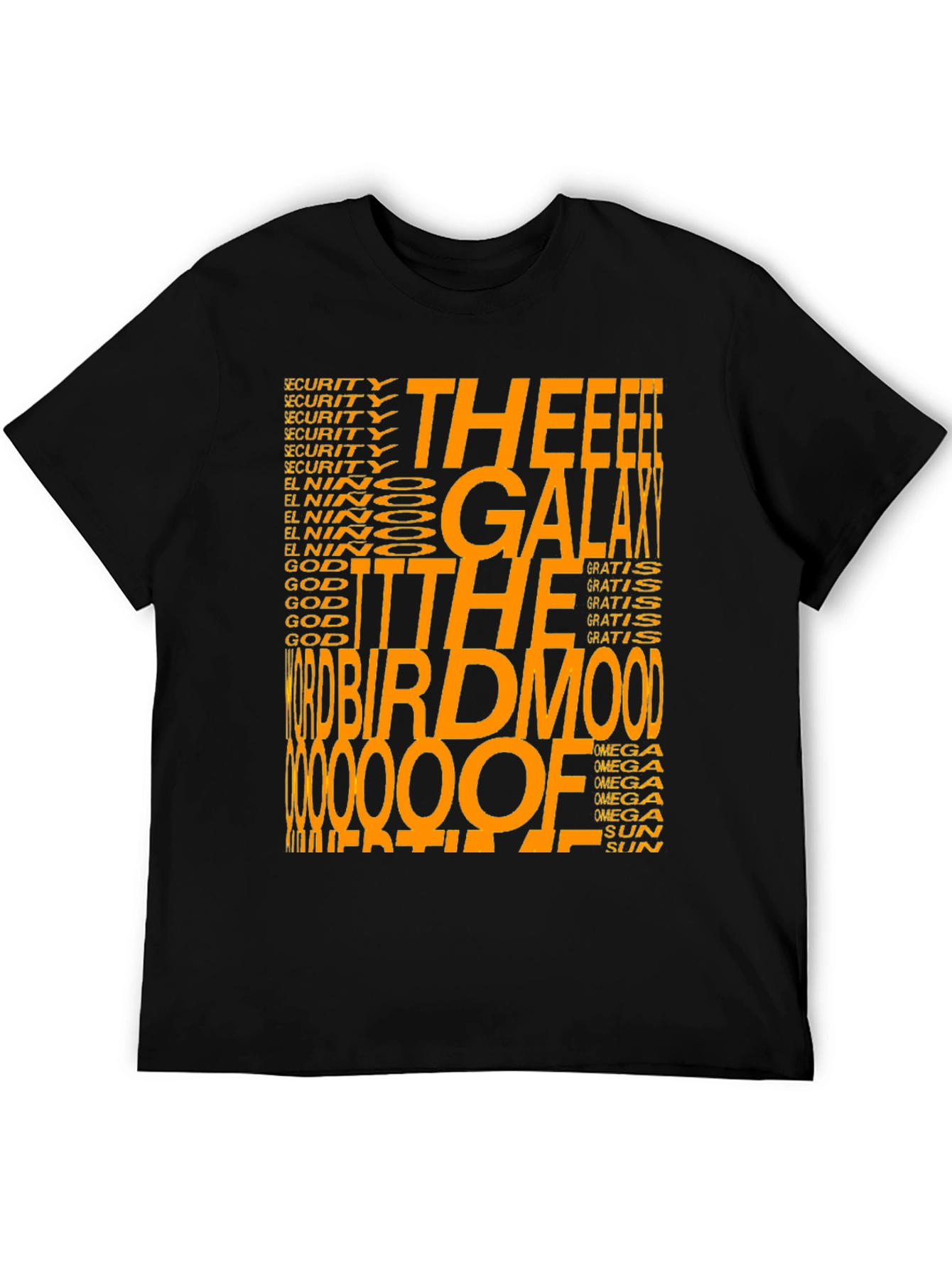 Galaxy Birdmood Graphic Tee - Unisex Black T-Shirt