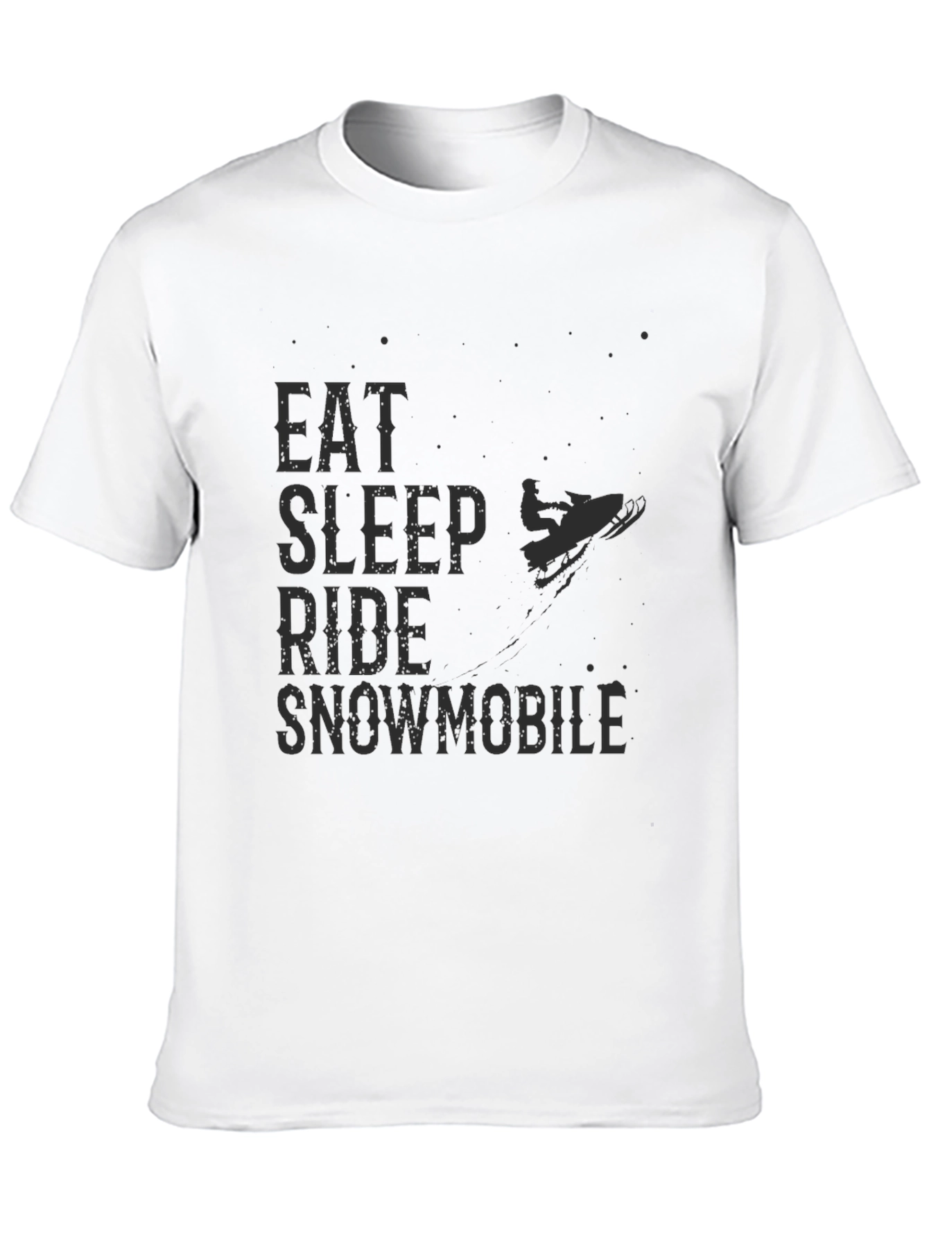 Eat Sleep Ride Snowmobile T-Shirt - Black Graphic Tee