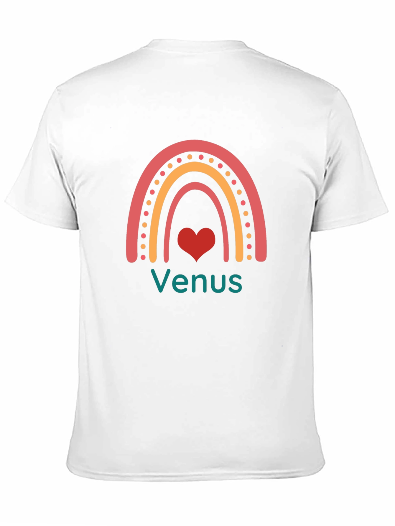 Venus Rainbow Heart Black T-Shirt