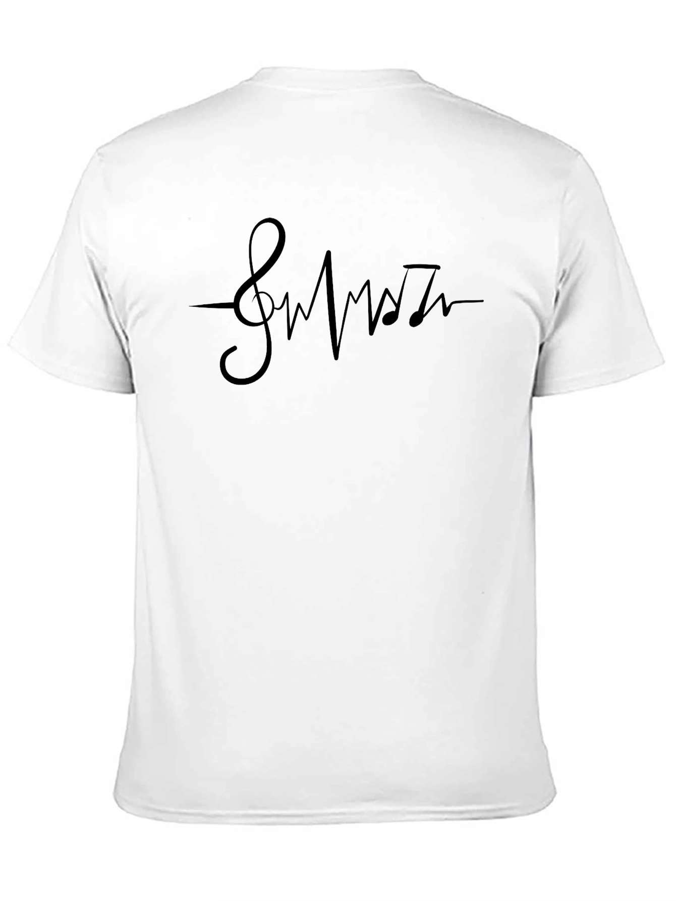 Music Lovers Heartbeat T-Shirt - Black
