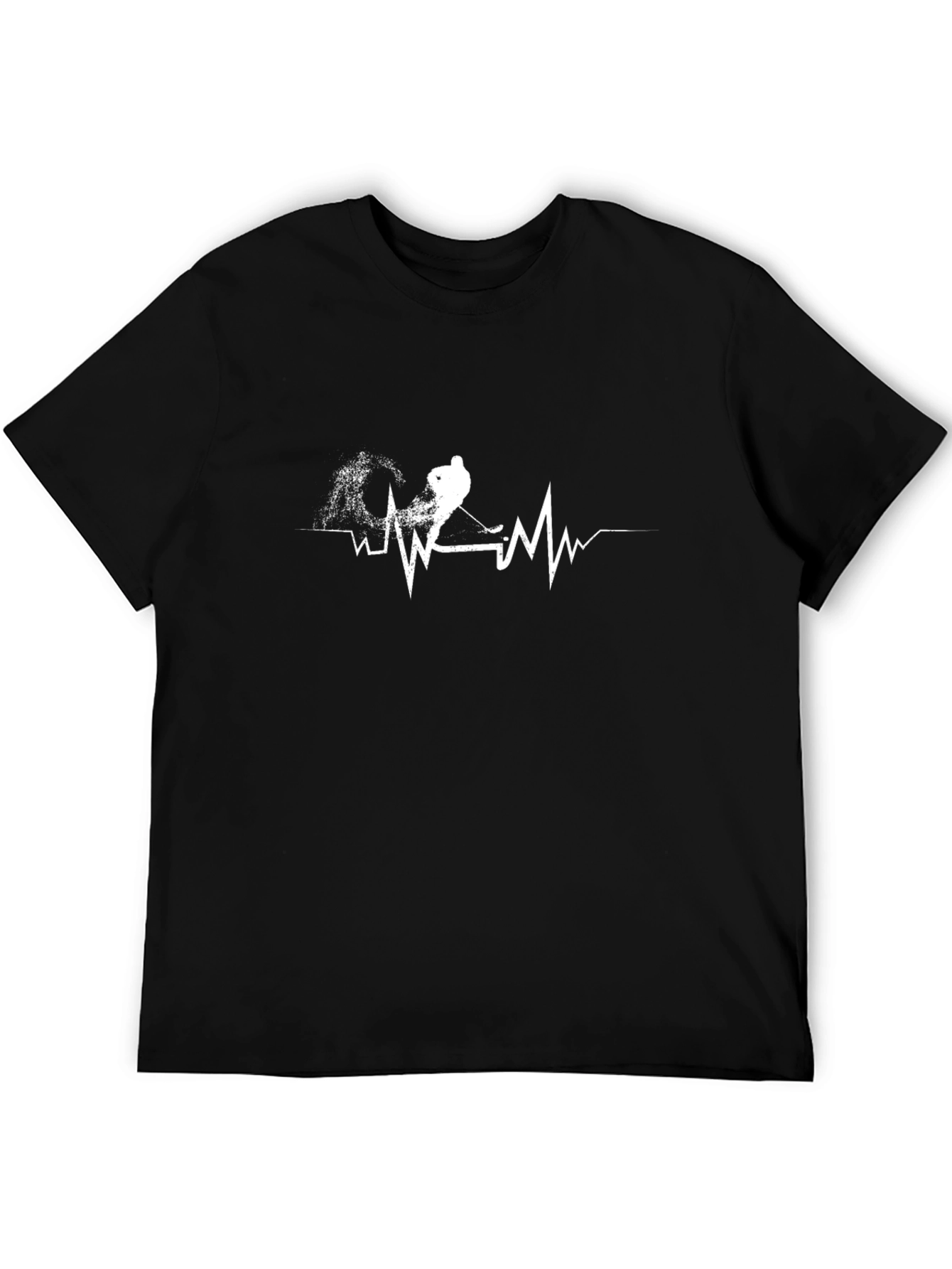 Hockey Heartbeat Black T-Shirt