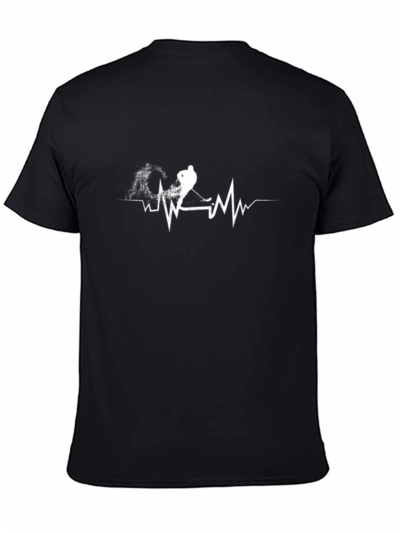 Hockey Heartbeat Black T-Shirt