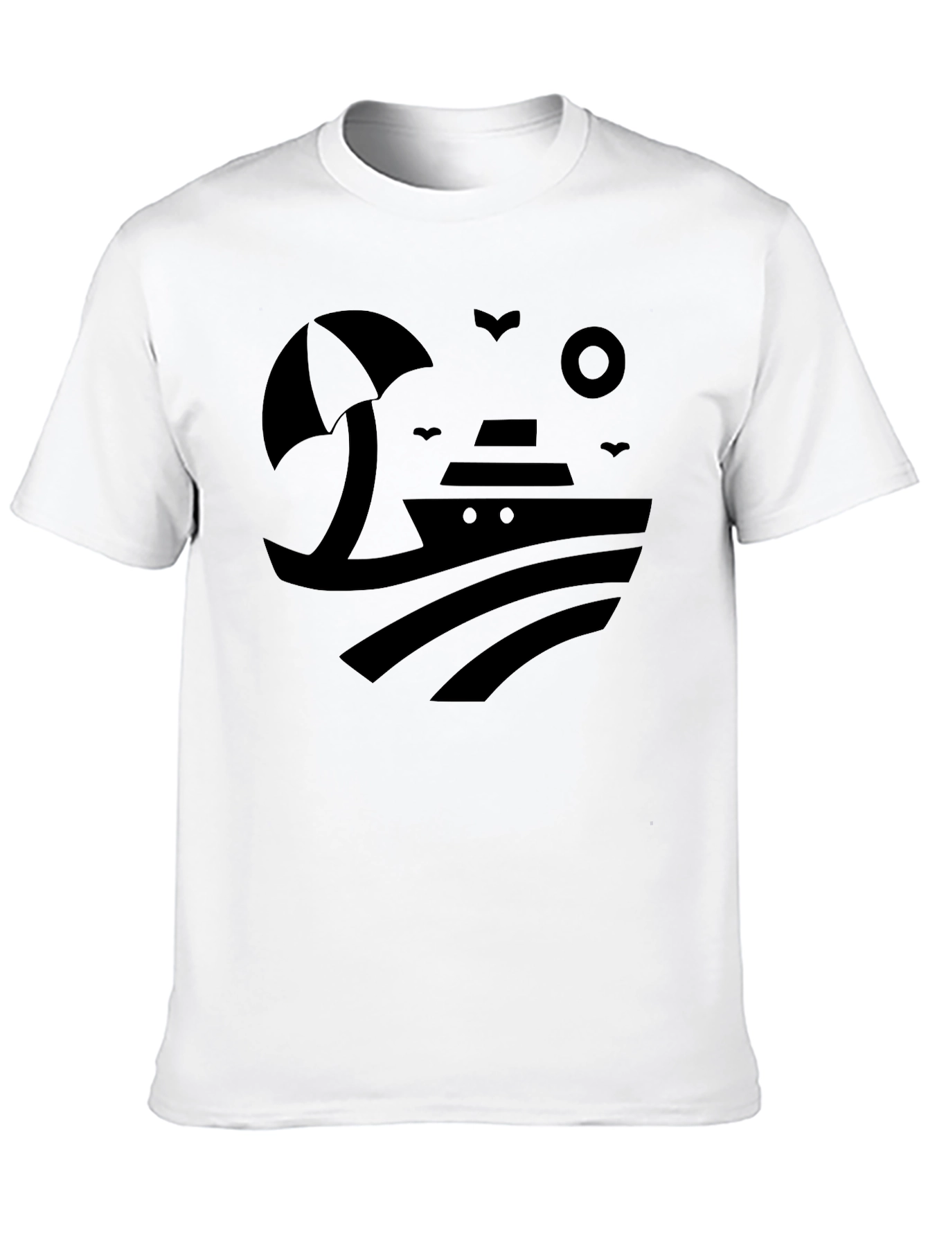 Cruise Ship Graphic Tee - Black