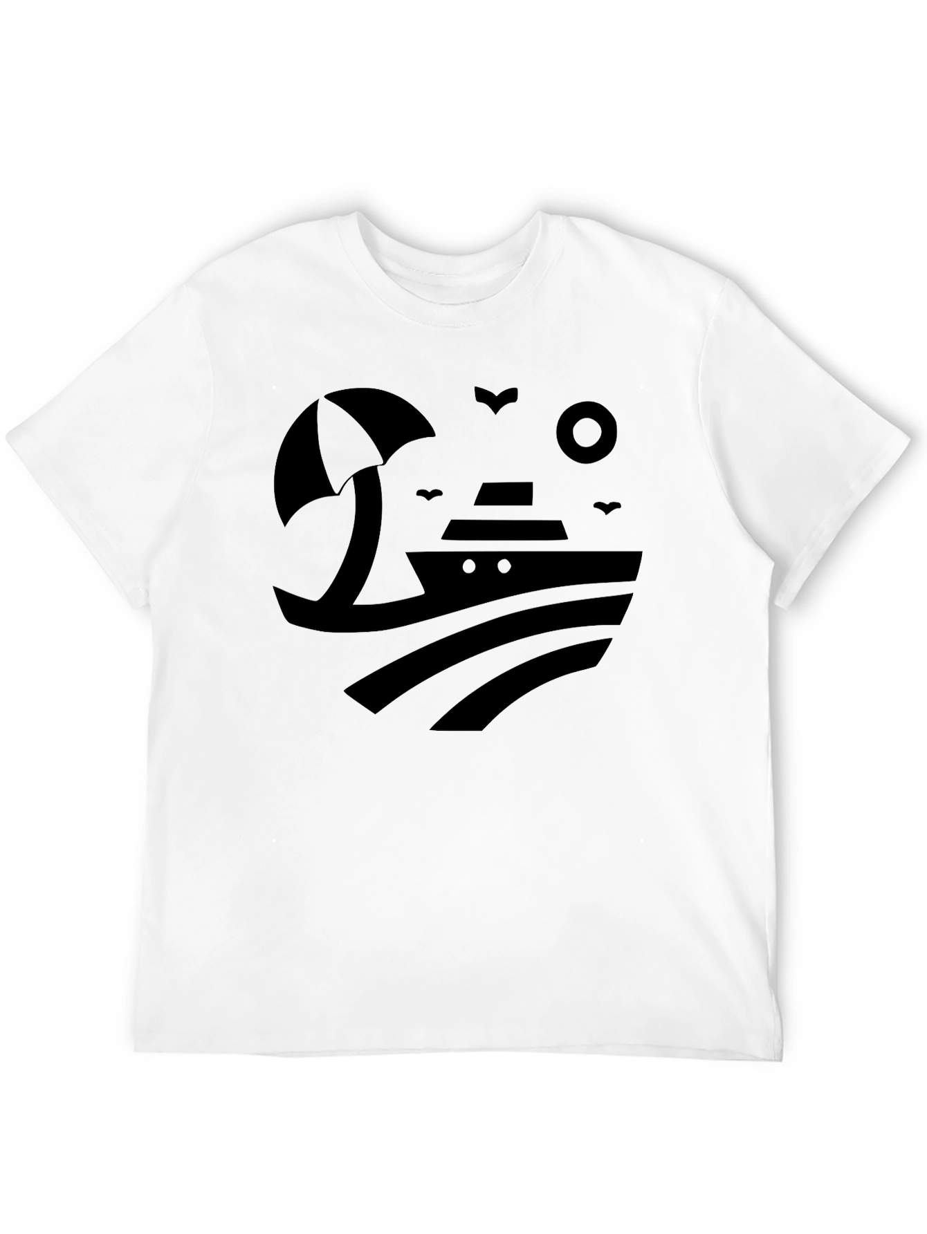 Cruise Ship Graphic Tee - Black