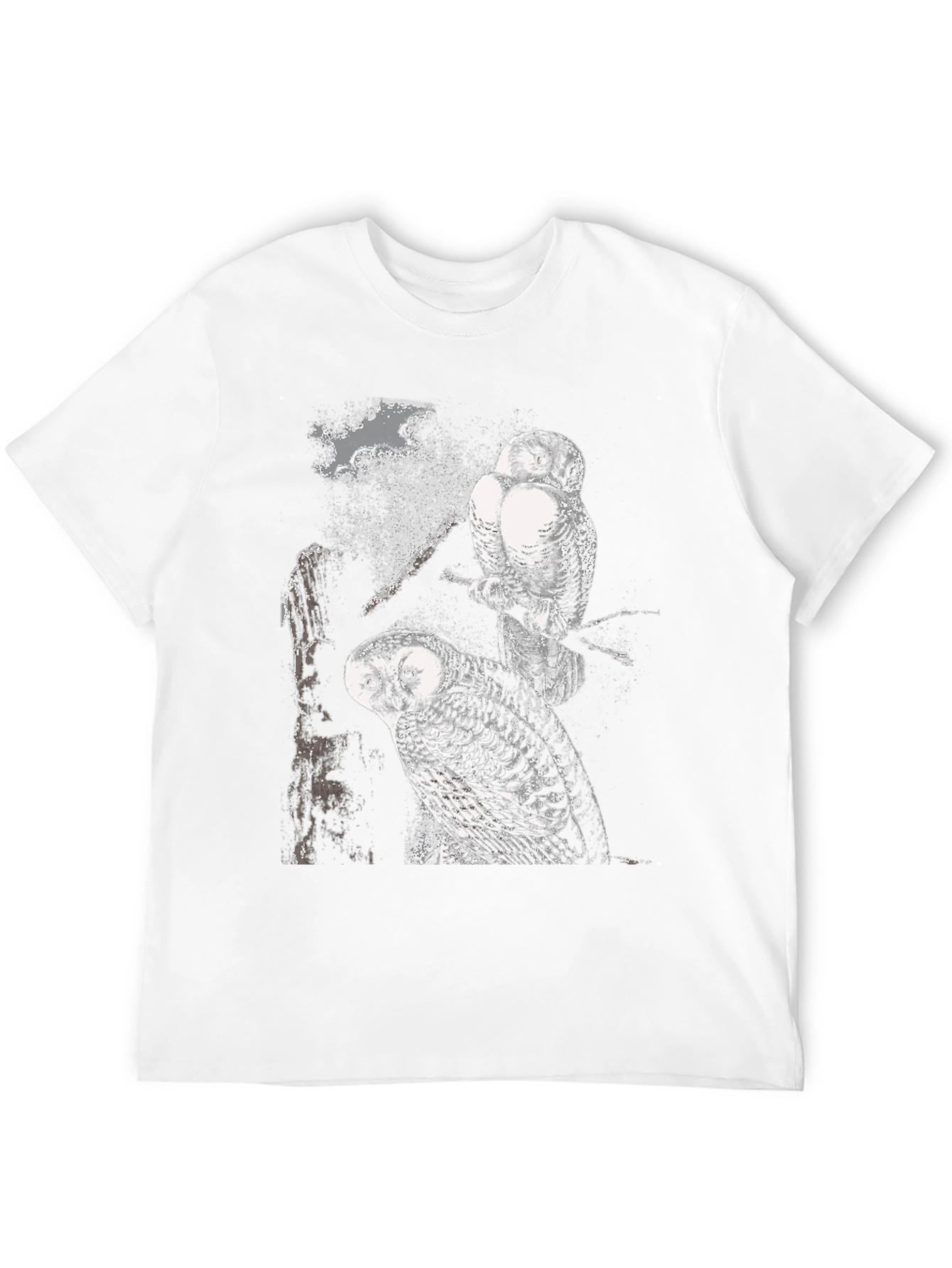 Two Owls Black T-Shirt | Nature Lovers