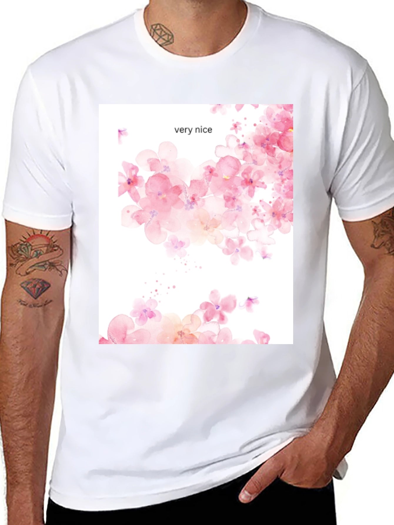 Floral Print Tee - Very Nice Design