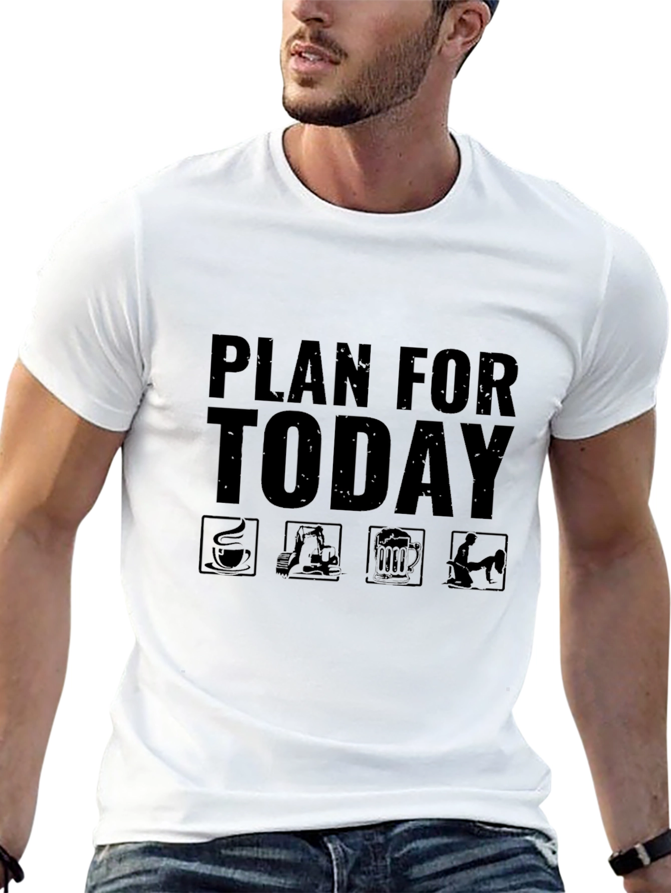 Plan for Today Black T-Shirt