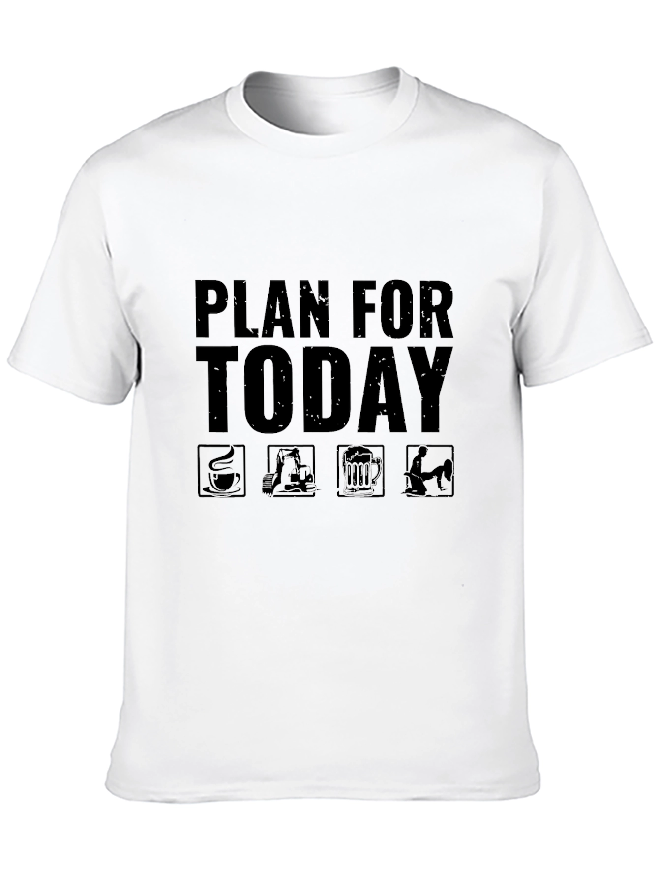 Plan for Today Black T-Shirt