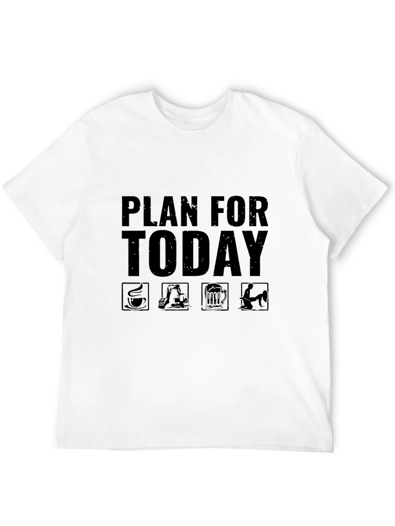 Plan for Today Black T-Shirt