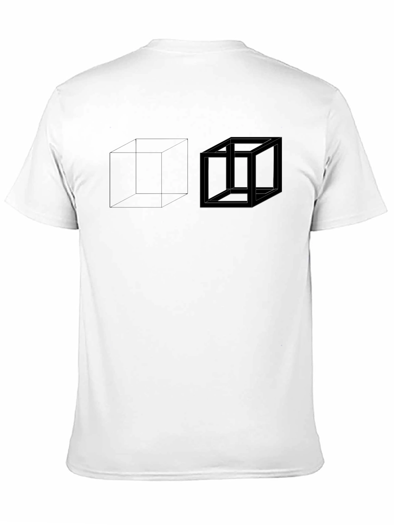 Impossible Cube Graphic Black T-Shirt