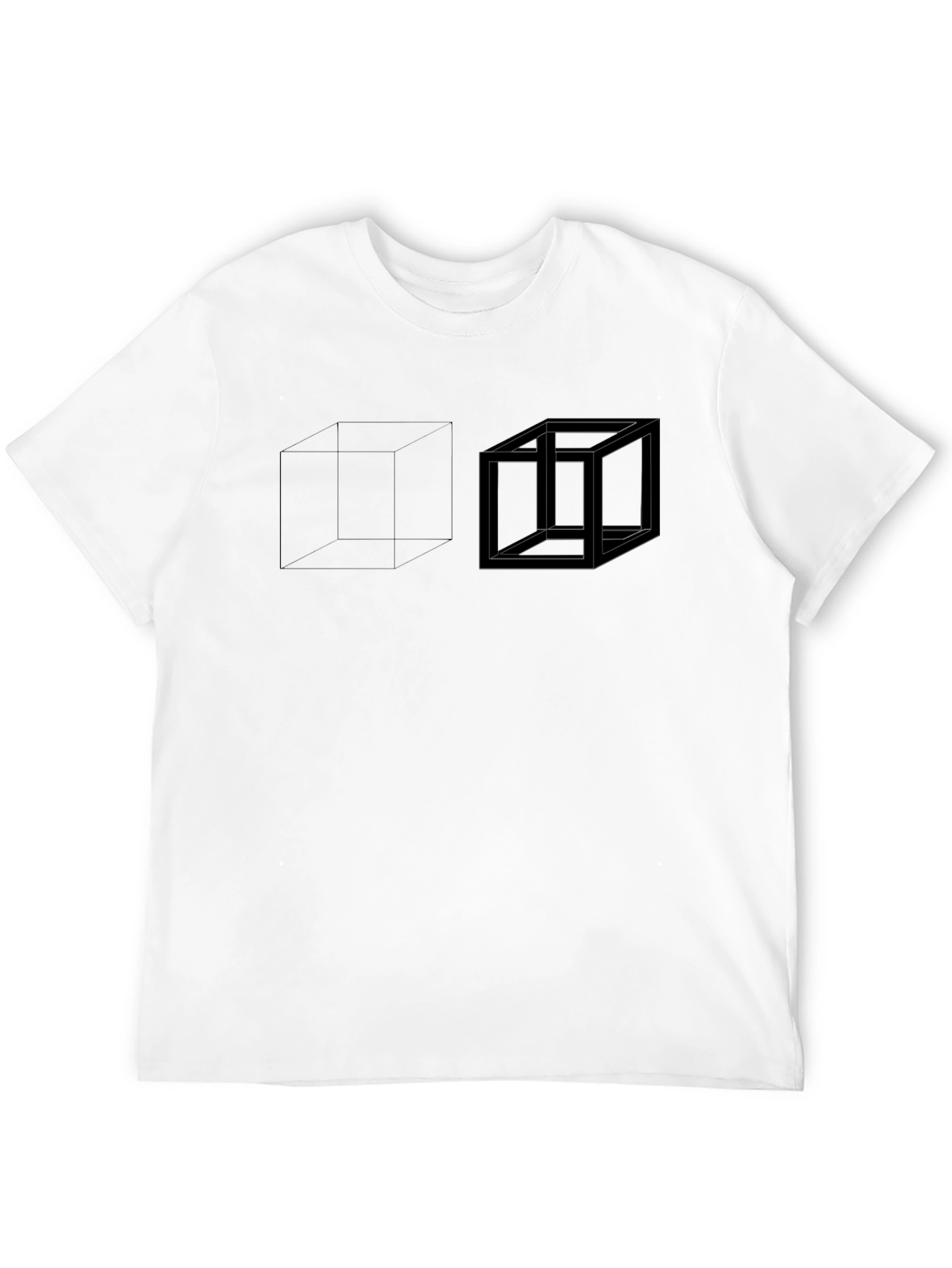 Impossible Cube Graphic Black T-Shirt