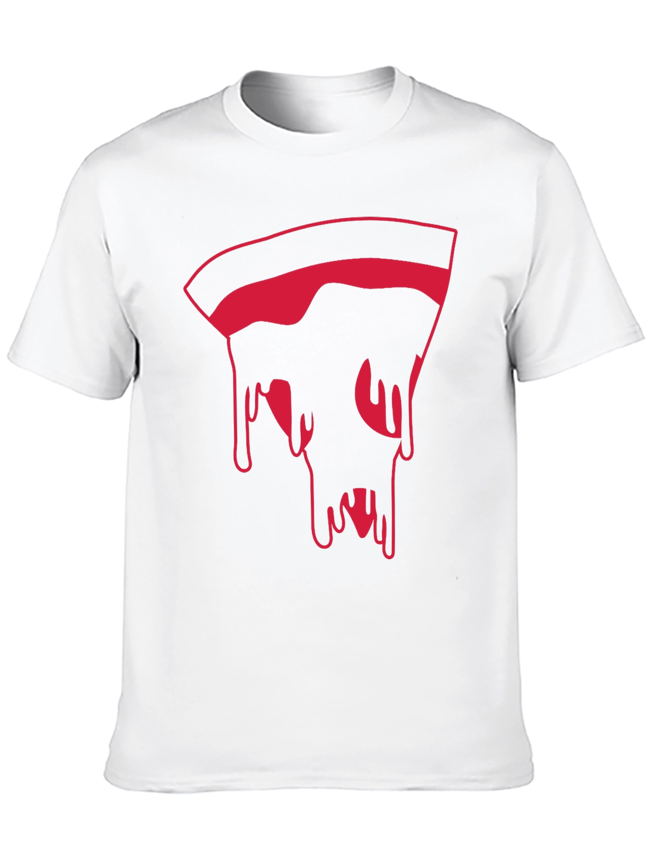 Pizza Slice Graphic Tee - Modern Mens Black T-Shirt