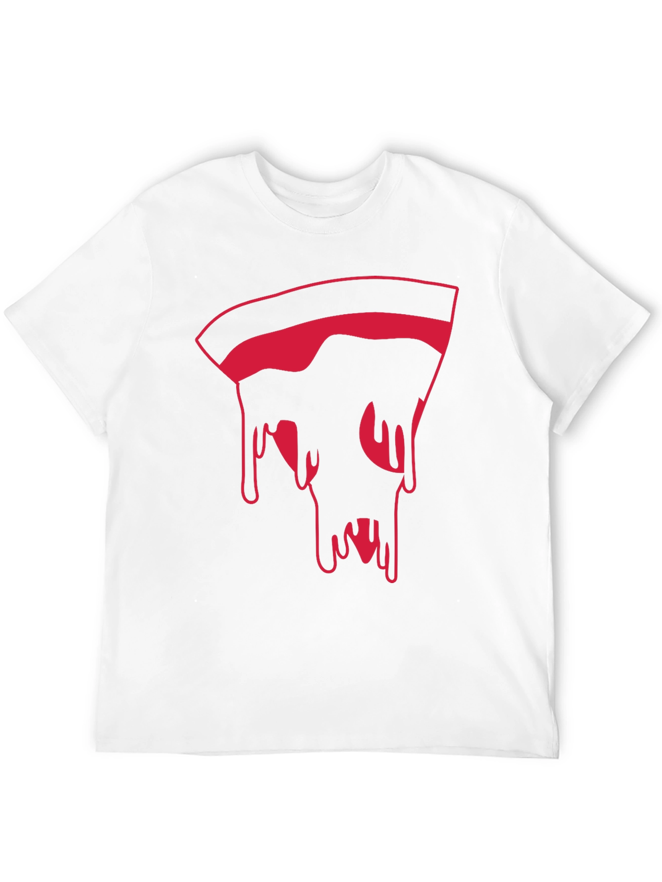 Pizza Slice Graphic Tee - Modern Mens Black T-Shirt