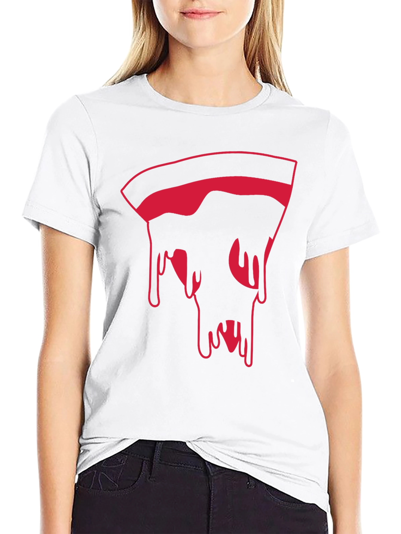 Pizza Slice Graphic Tee - Modern Mens Black T-Shirt