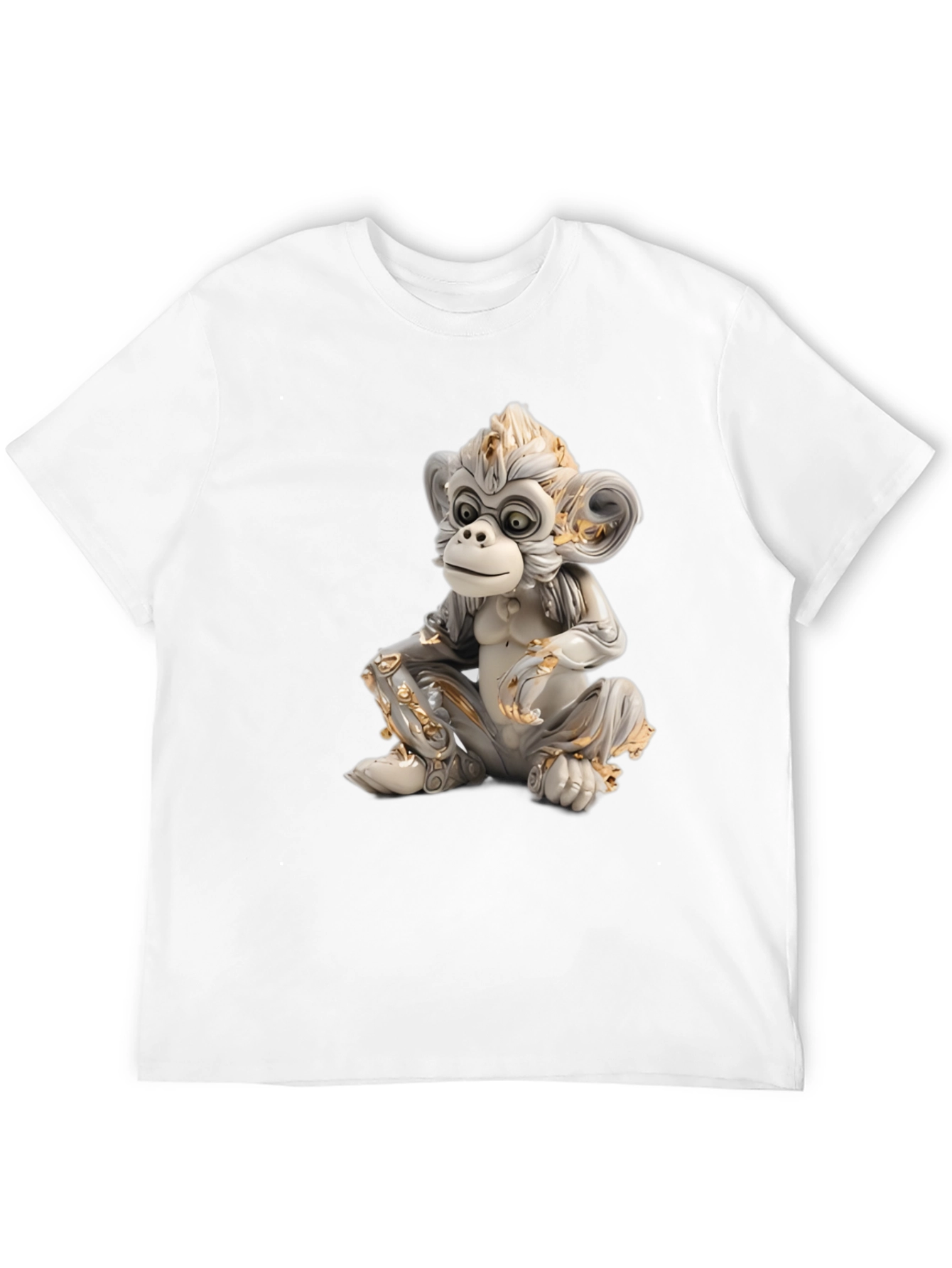 Monkey Statue Graphic Tee - Black