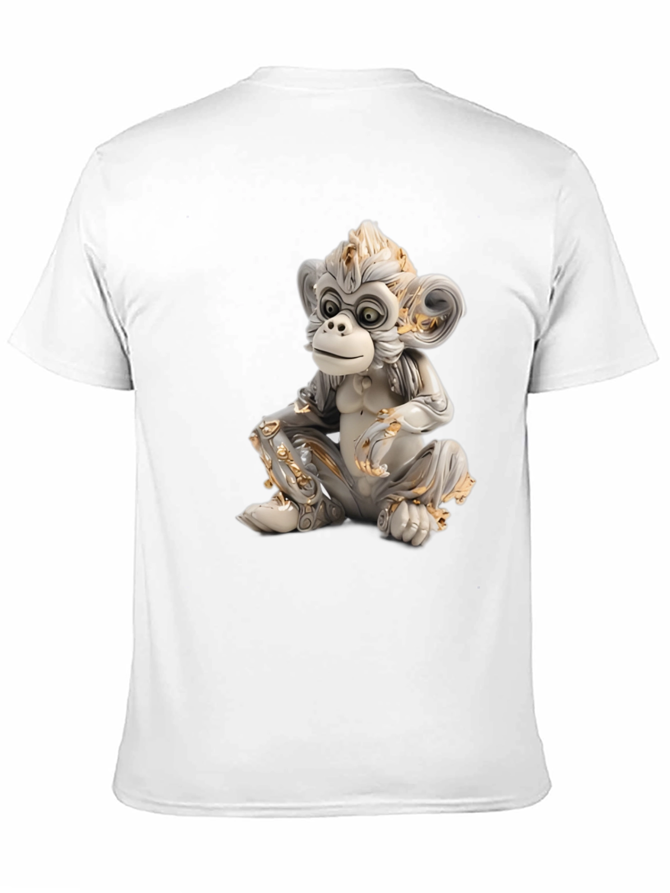 Monkey Statue Graphic Tee - Black