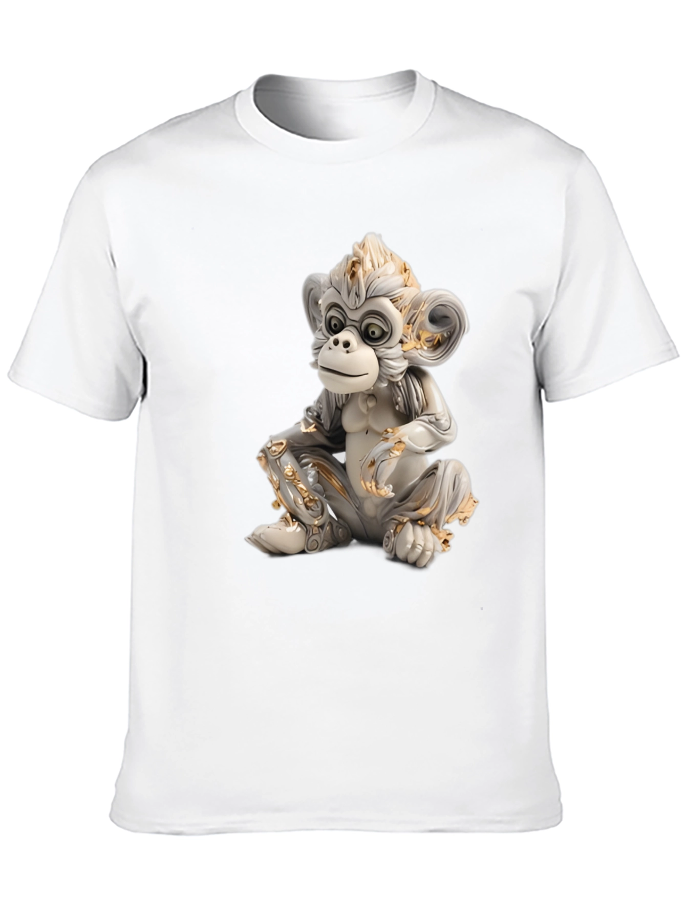 Monkey Statue Graphic Tee - Black