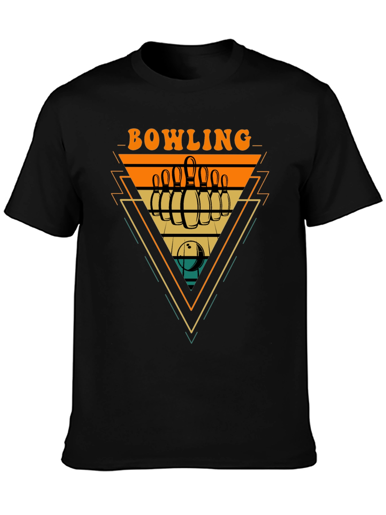 Retro Bowling Graphic Tee - Strike Style
