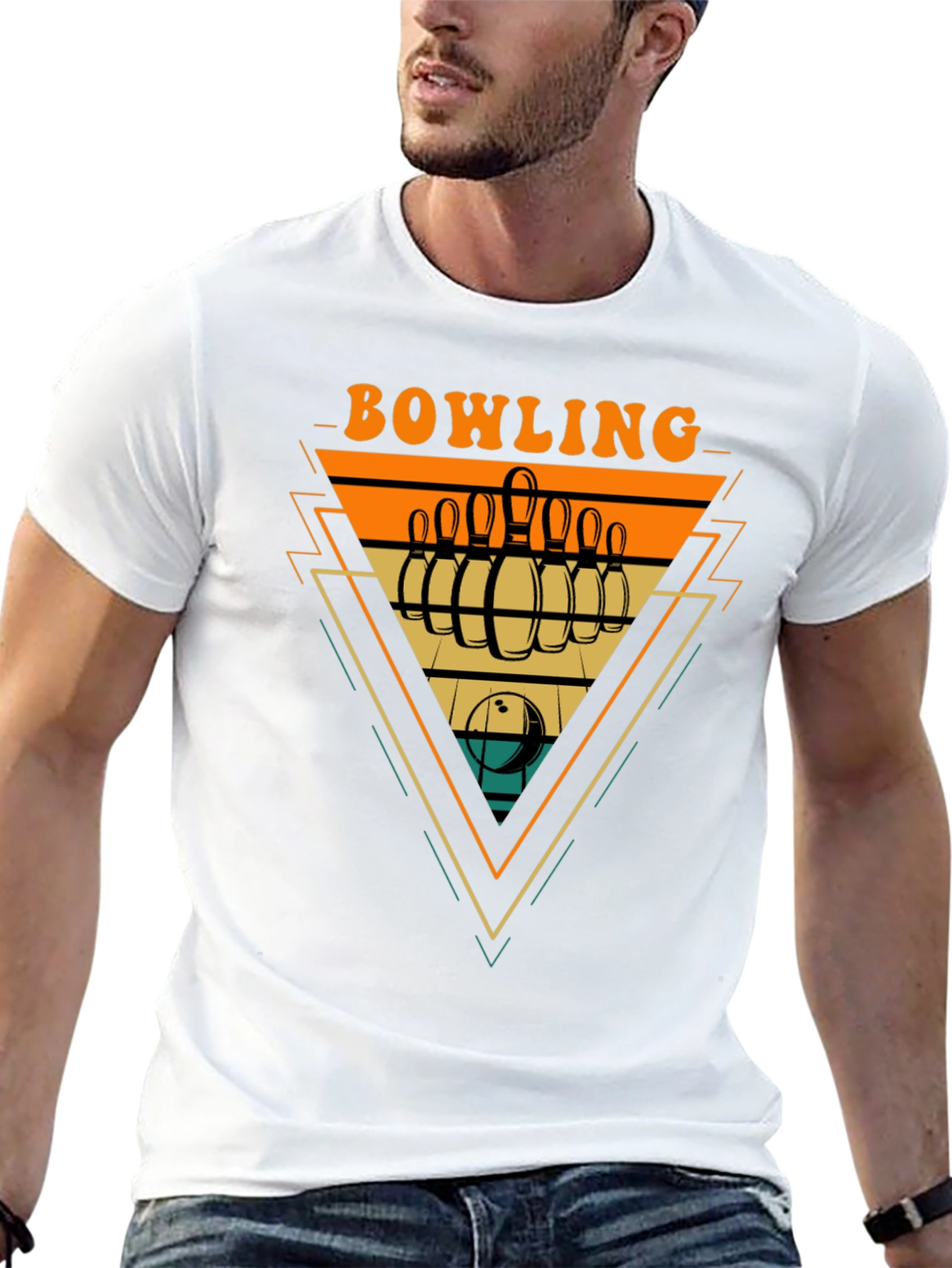 Retro Bowling Graphic Tee - Strike Style