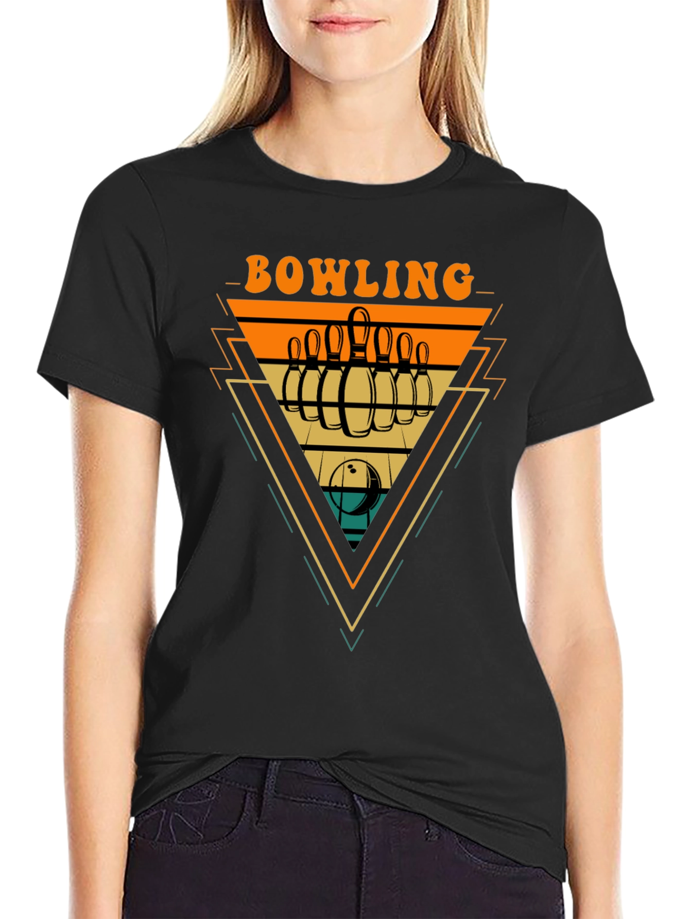 Retro Bowling Graphic Tee - Strike Style
