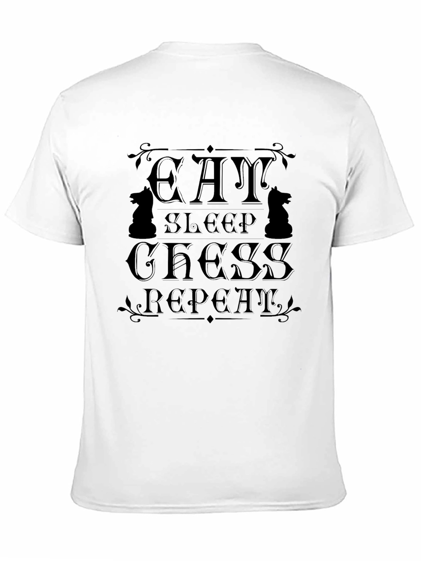 Eat Sleep Chess Repeat Black Graphic Tee