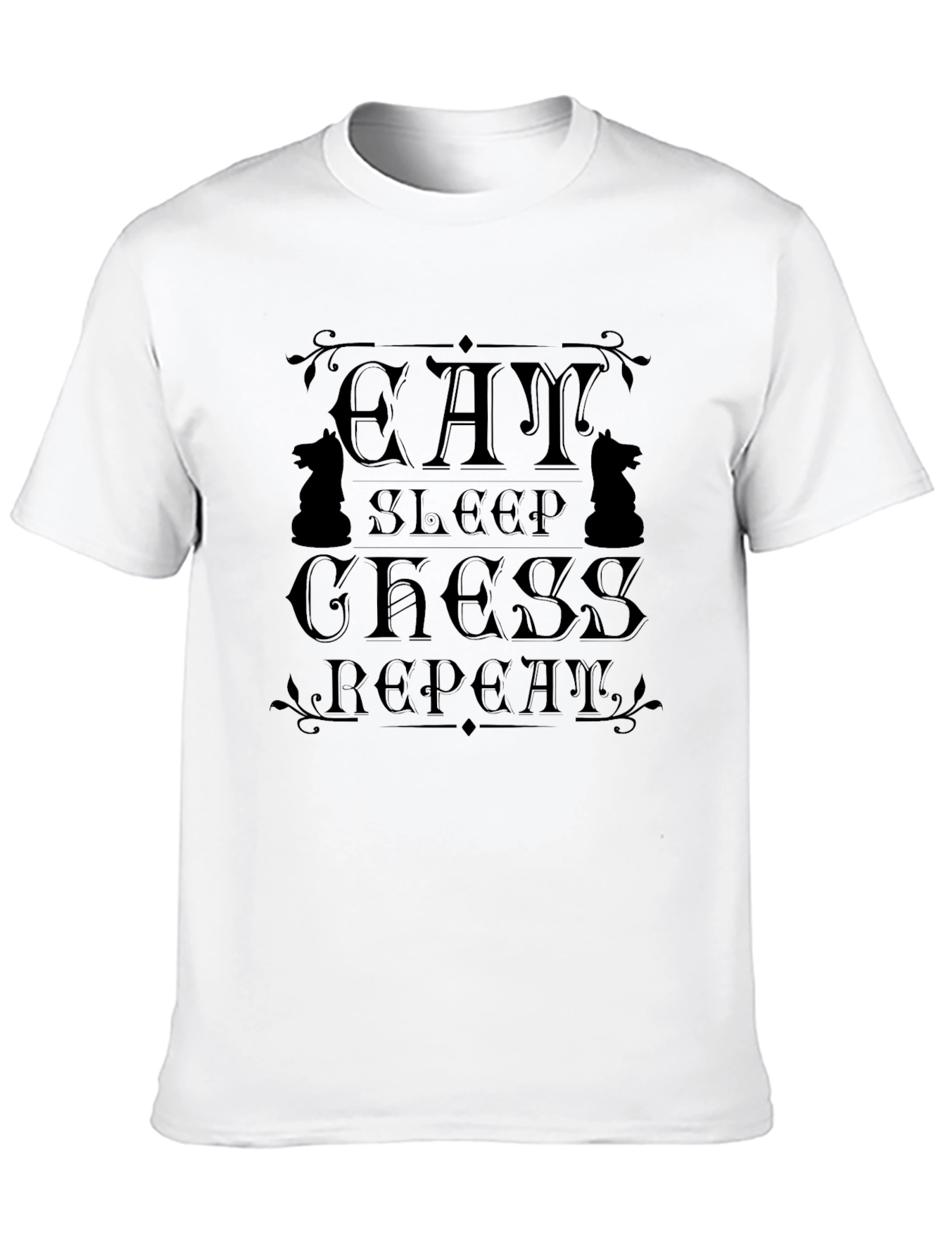 Eat Sleep Chess Repeat Black Graphic Tee