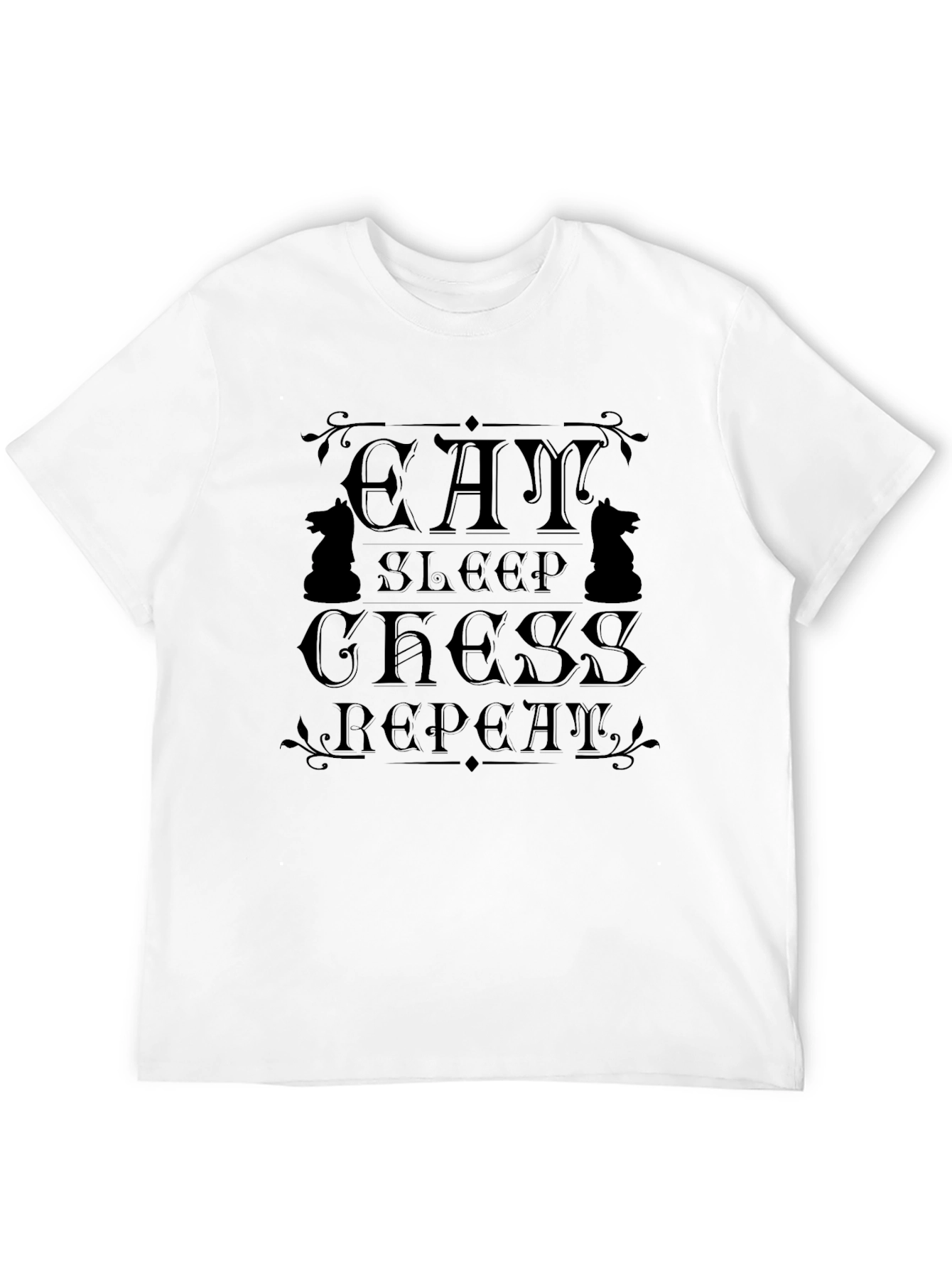 Eat Sleep Chess Repeat Black Graphic Tee
