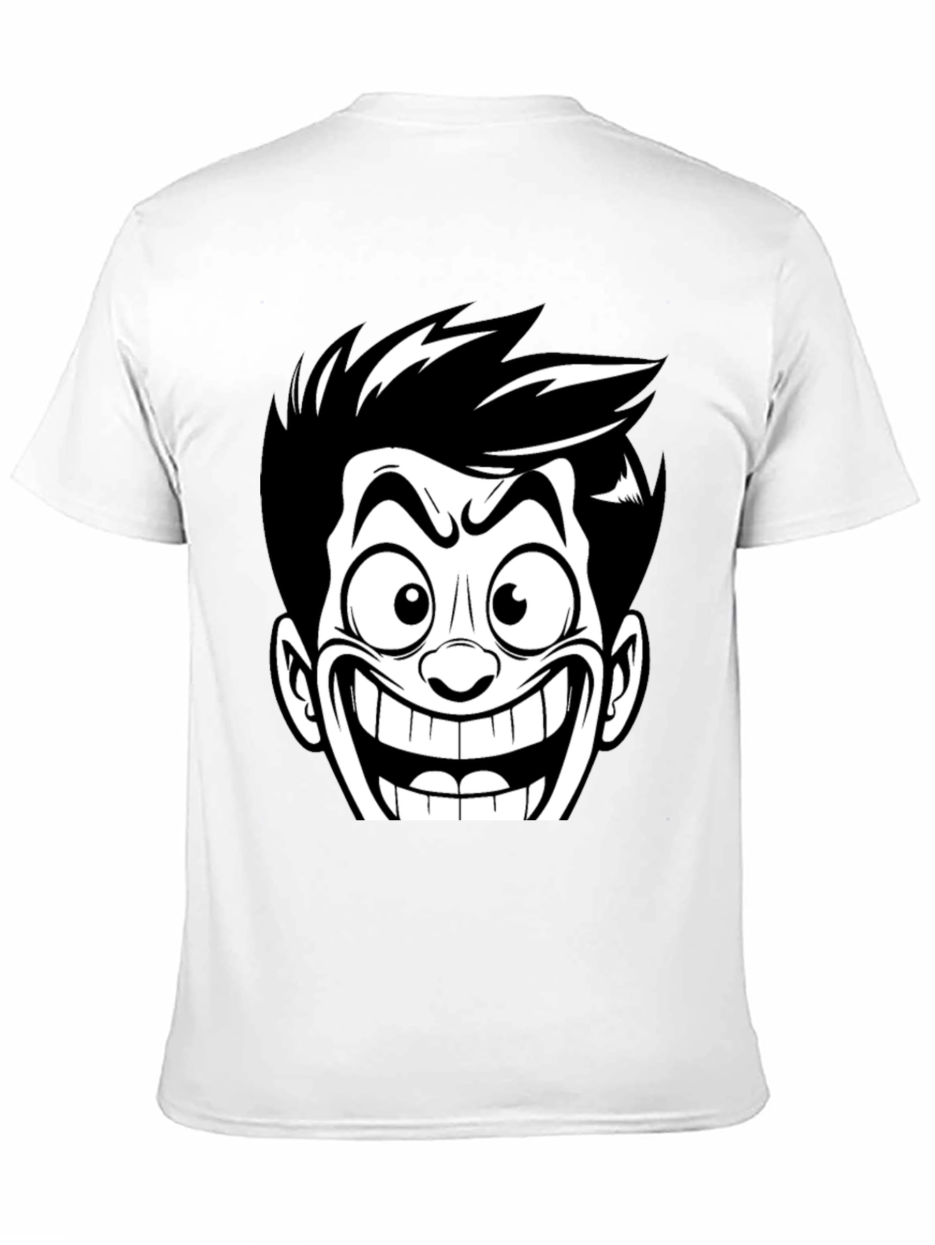 Cartoon Grin Black T-Shirt