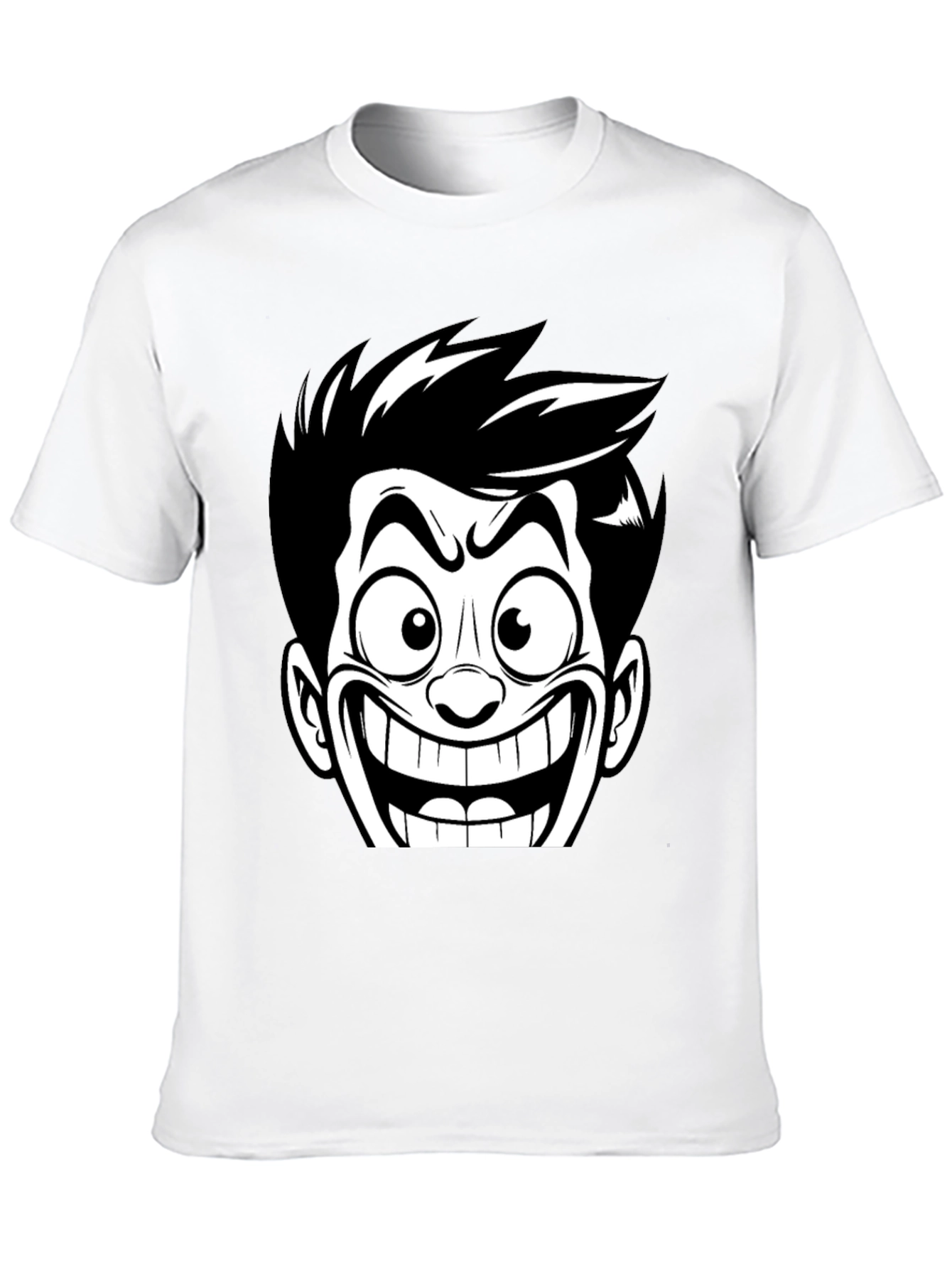 Cartoon Grin Black T-Shirt
