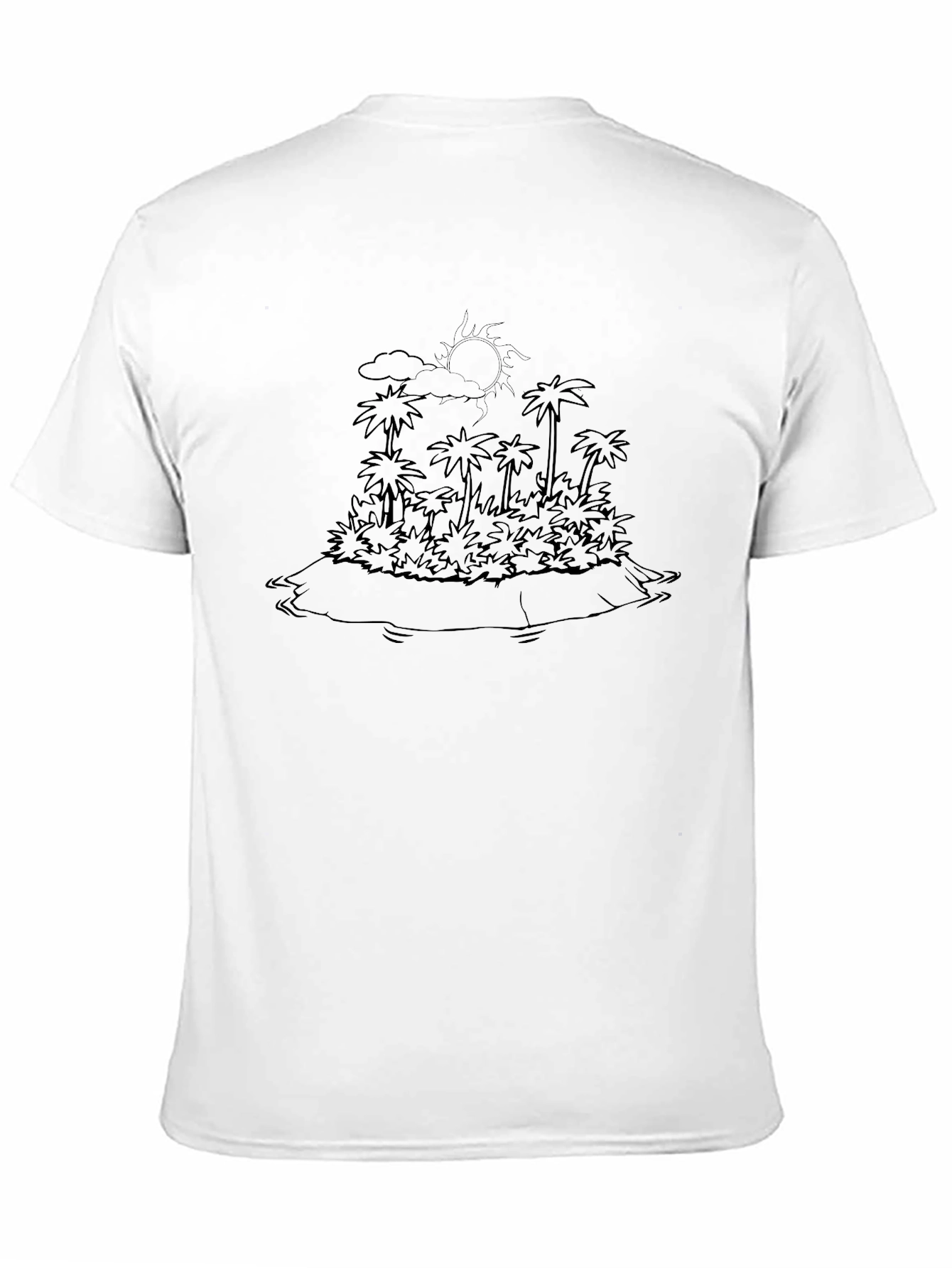 Tropical Island Outline Graphic Tee