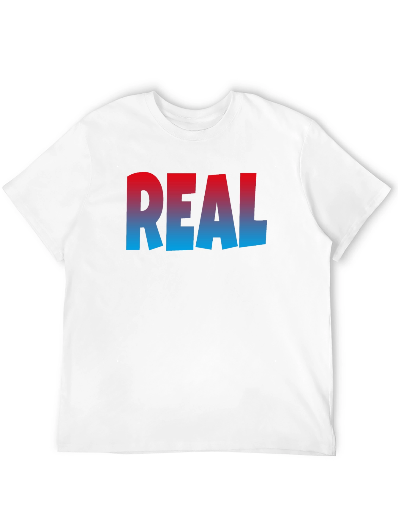 Cool REAL Gradient Print Black T-Shirt