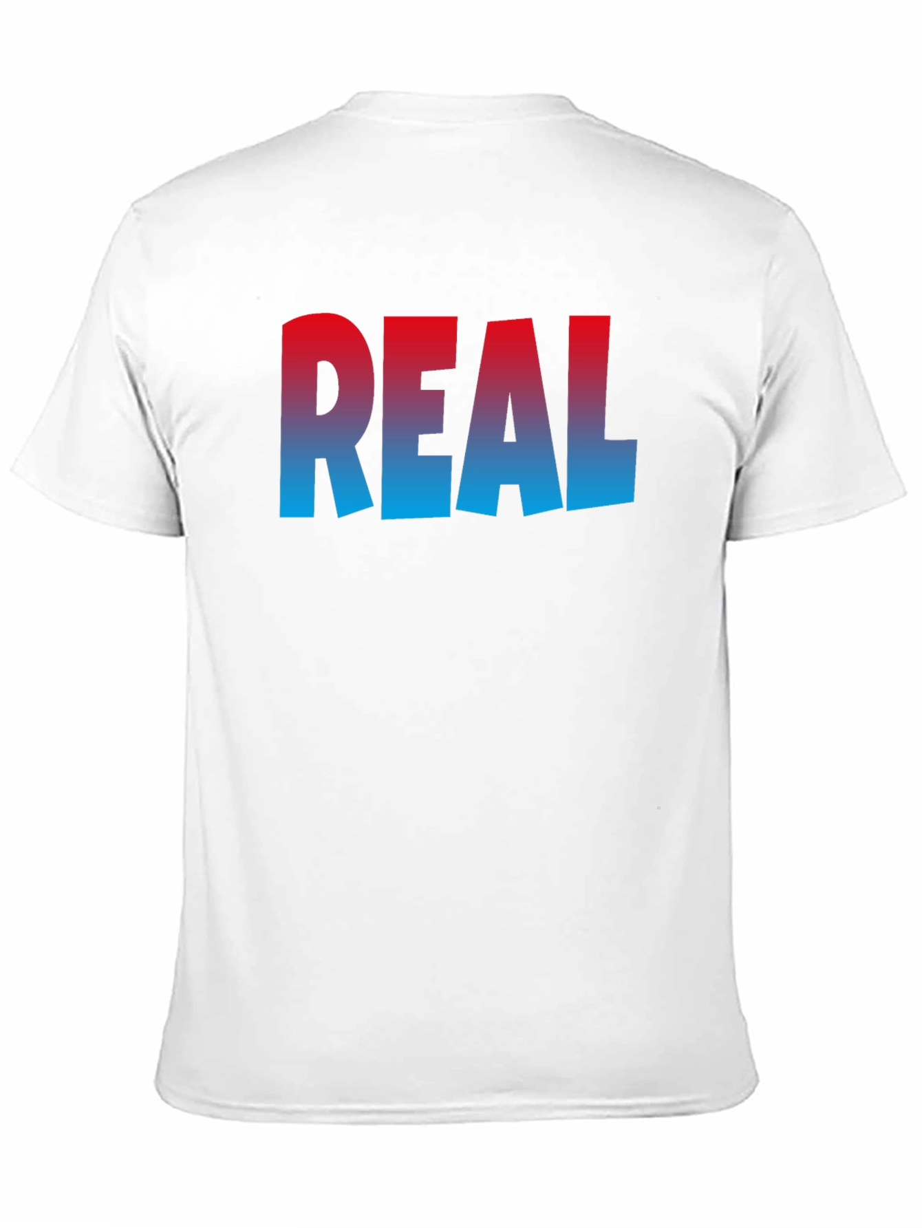 Cool REAL Gradient Print Black T-Shirt