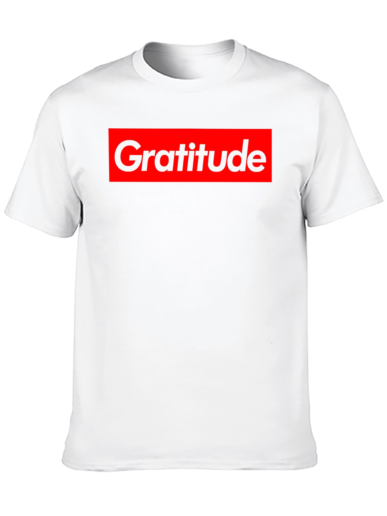 Gratitude Graphic Tee - Black Cotton Crew Neck Shirt