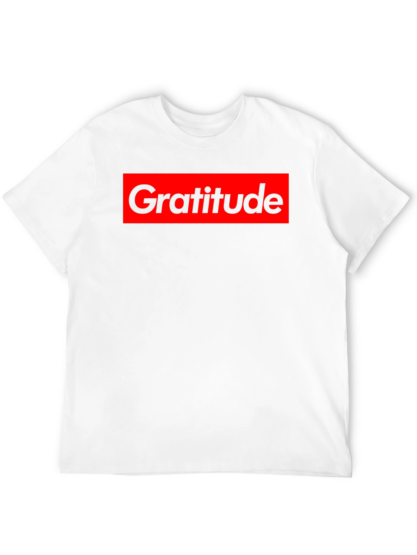 Gratitude Graphic Tee - Black Cotton Crew Neck Shirt