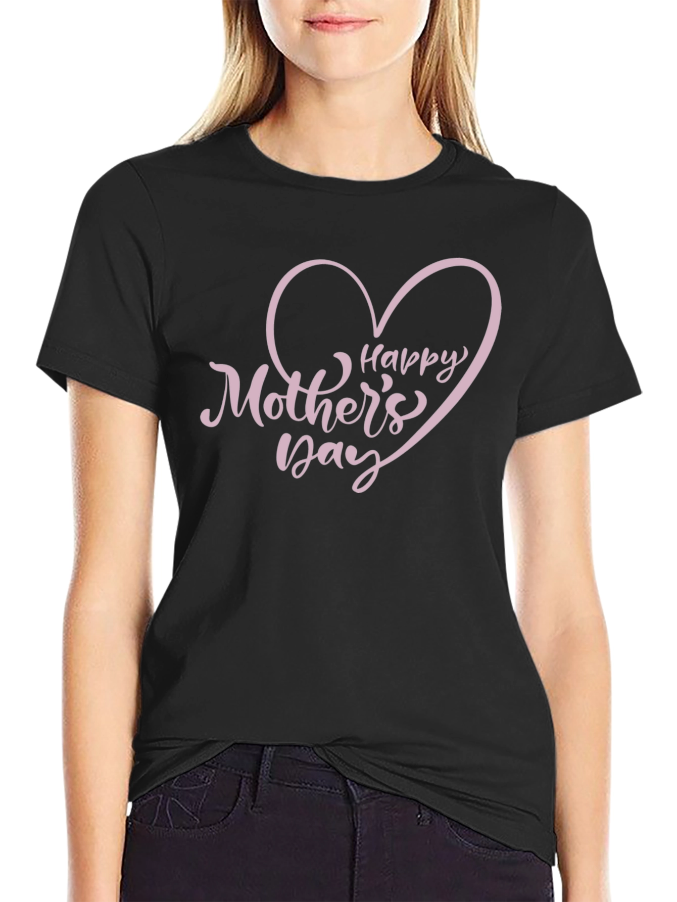 Happy Mothers Day T-Shirt Heart Graphic Tee