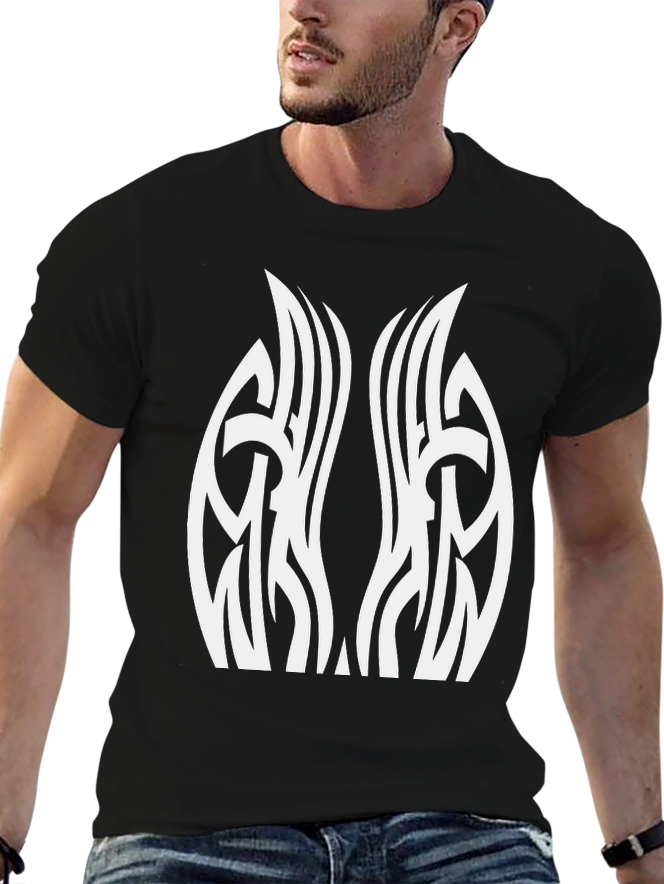 Tribal Graphic Black T-Shirt