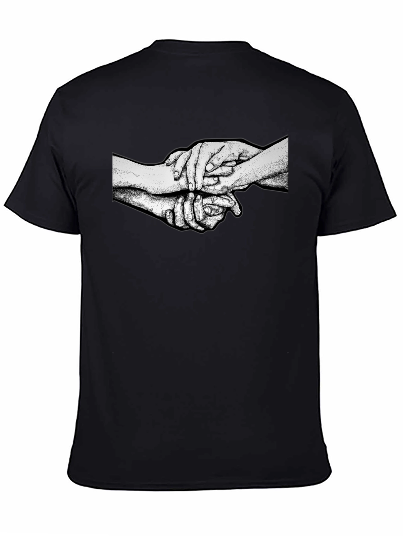 Unity Hands Graphic Print Black T-Shirt